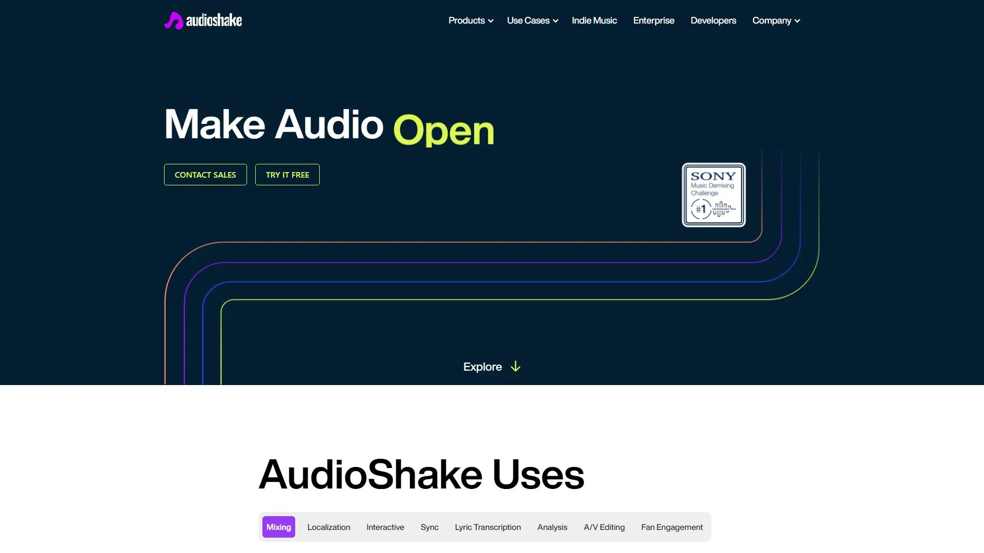 Audioshake screenshot