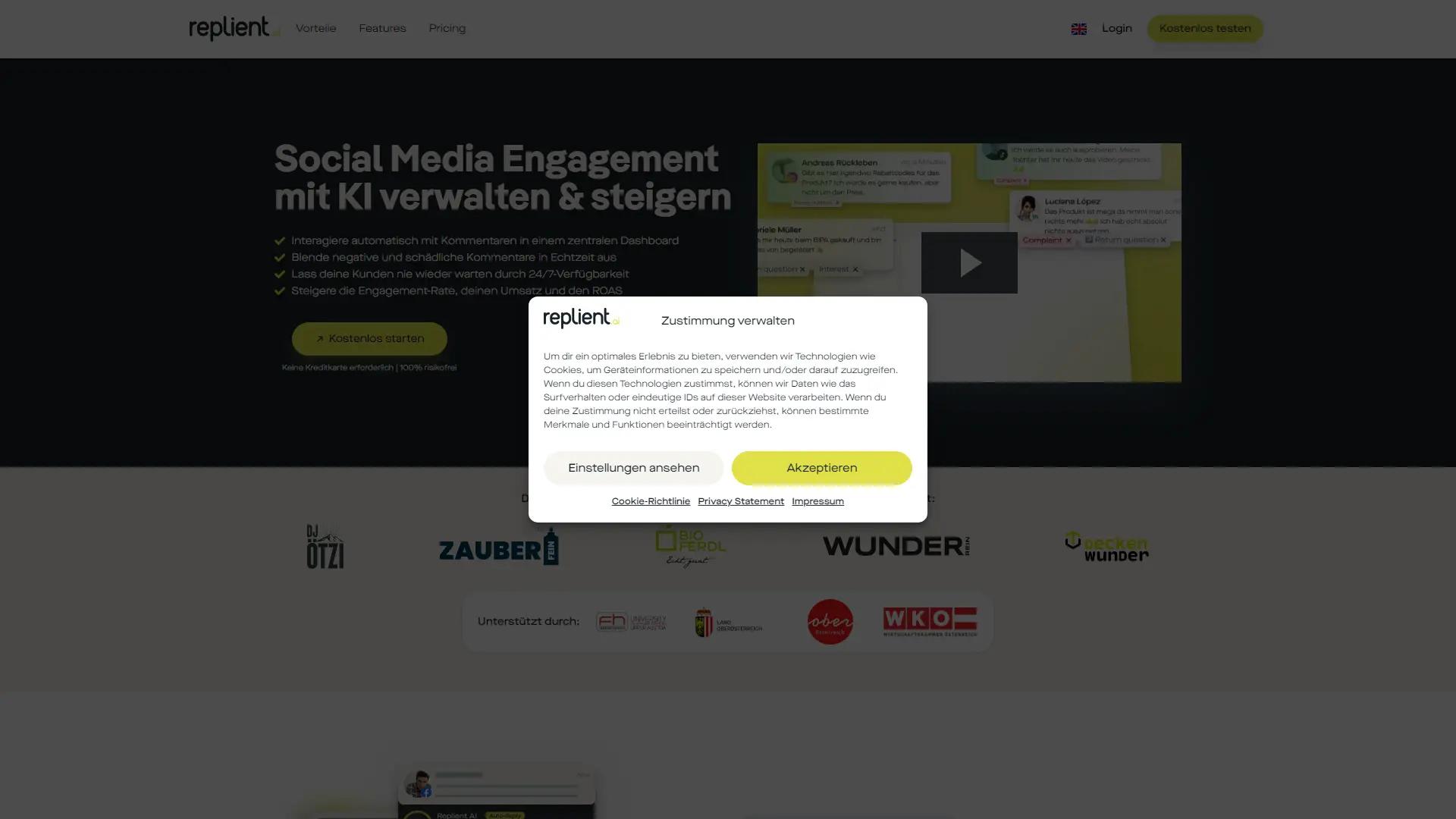 Replient AI screenshot
