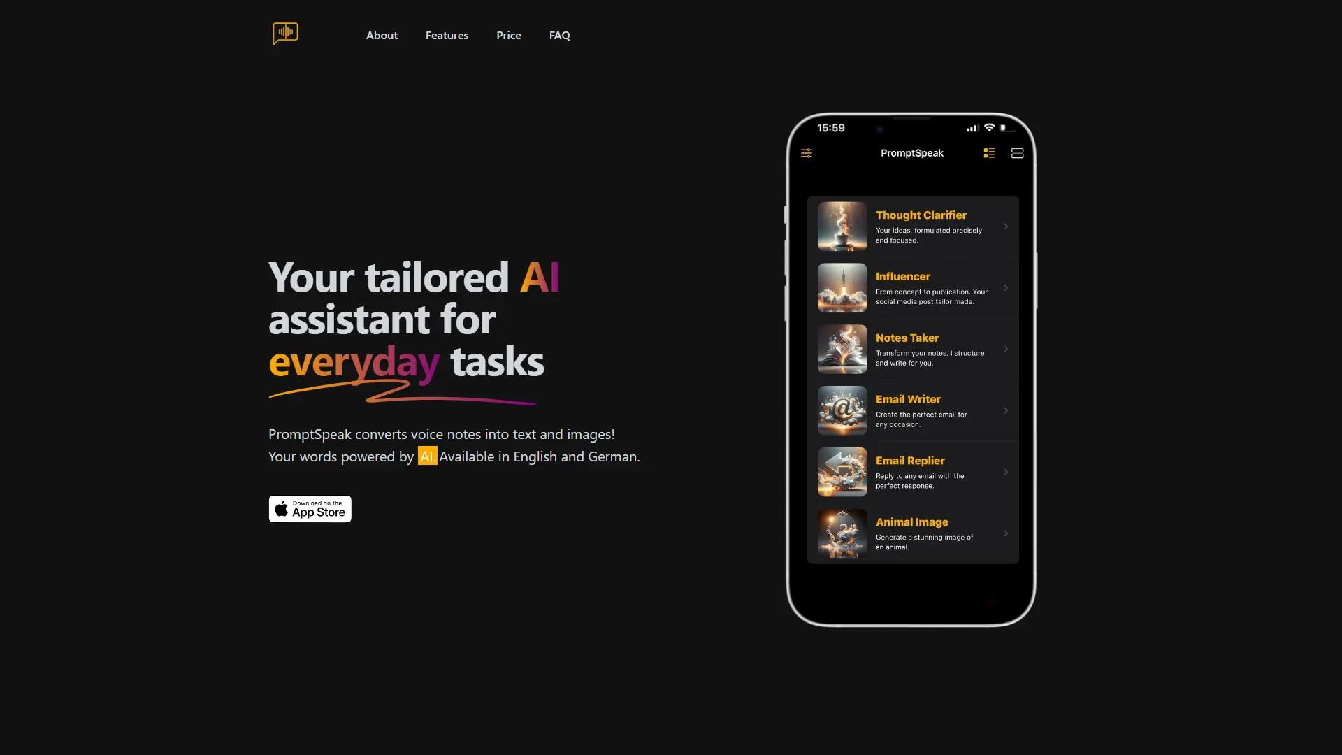 Prompt Speak screenshot