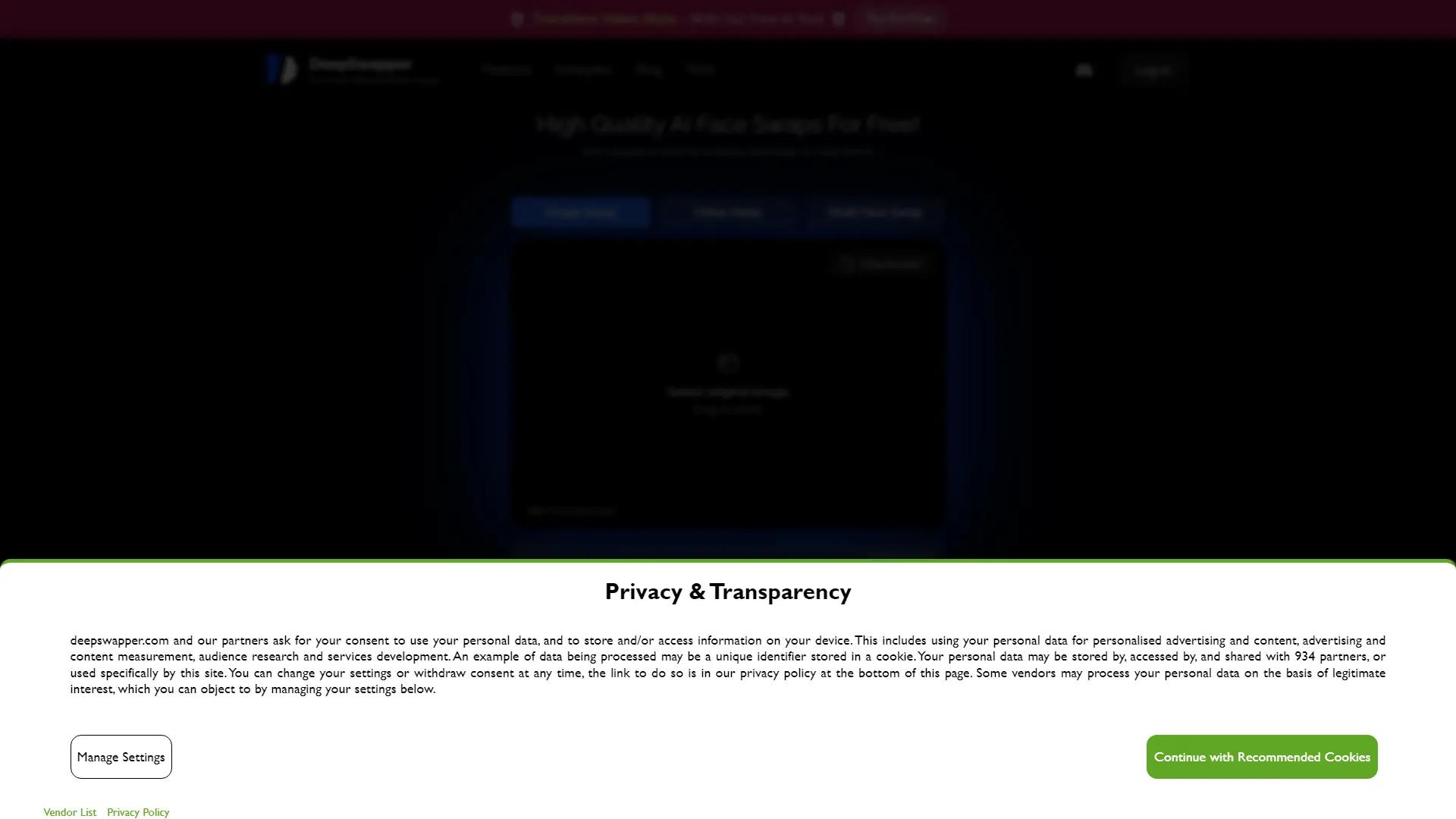 DeepSwapper screenshot