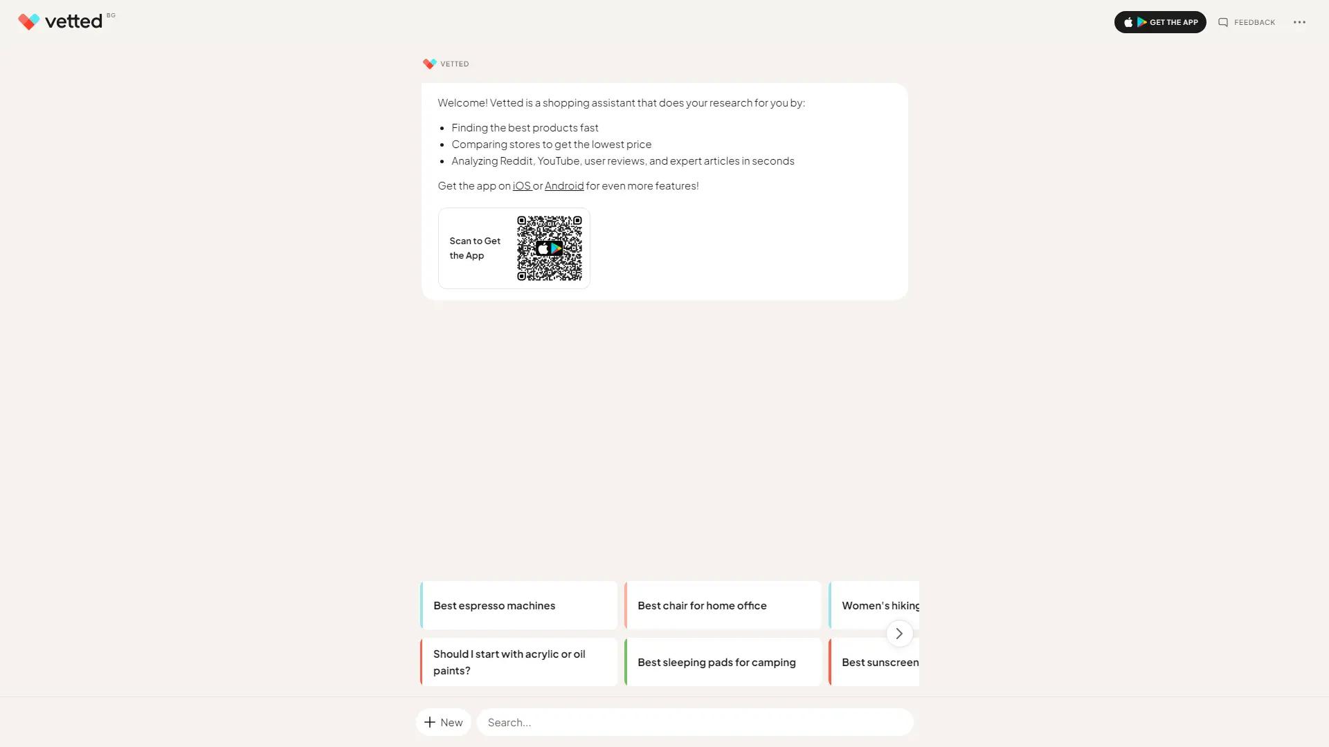 Vetted AI screenshot