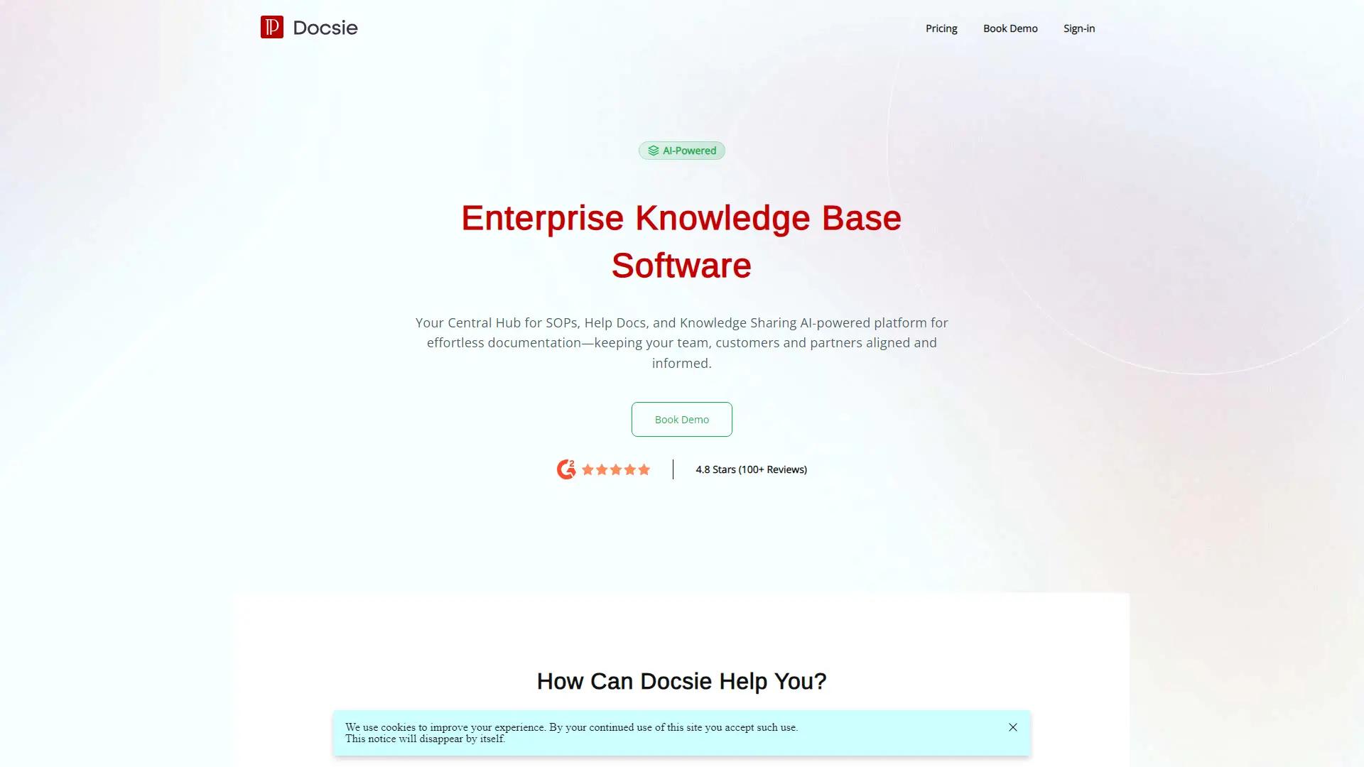 Docsie 2.0 screenshot