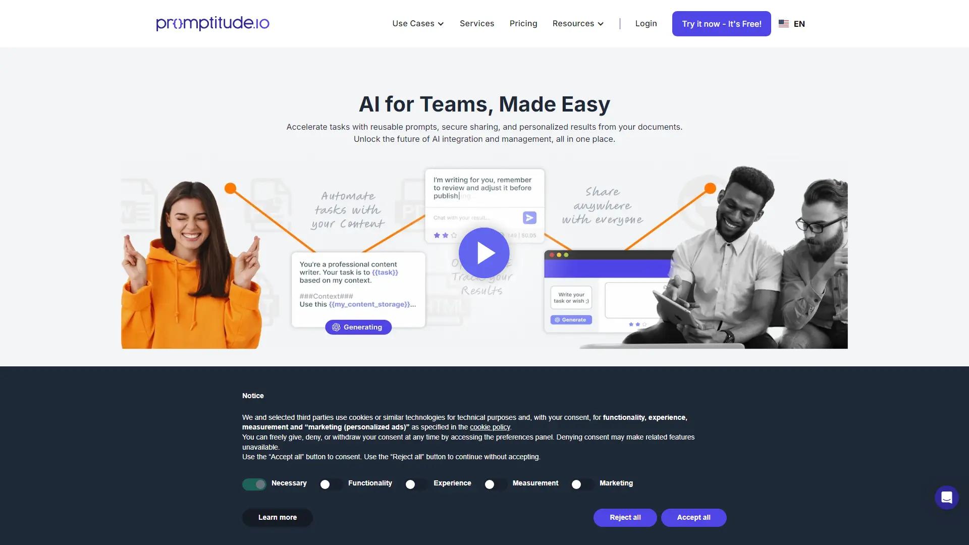 Promptitude.Io screenshot
