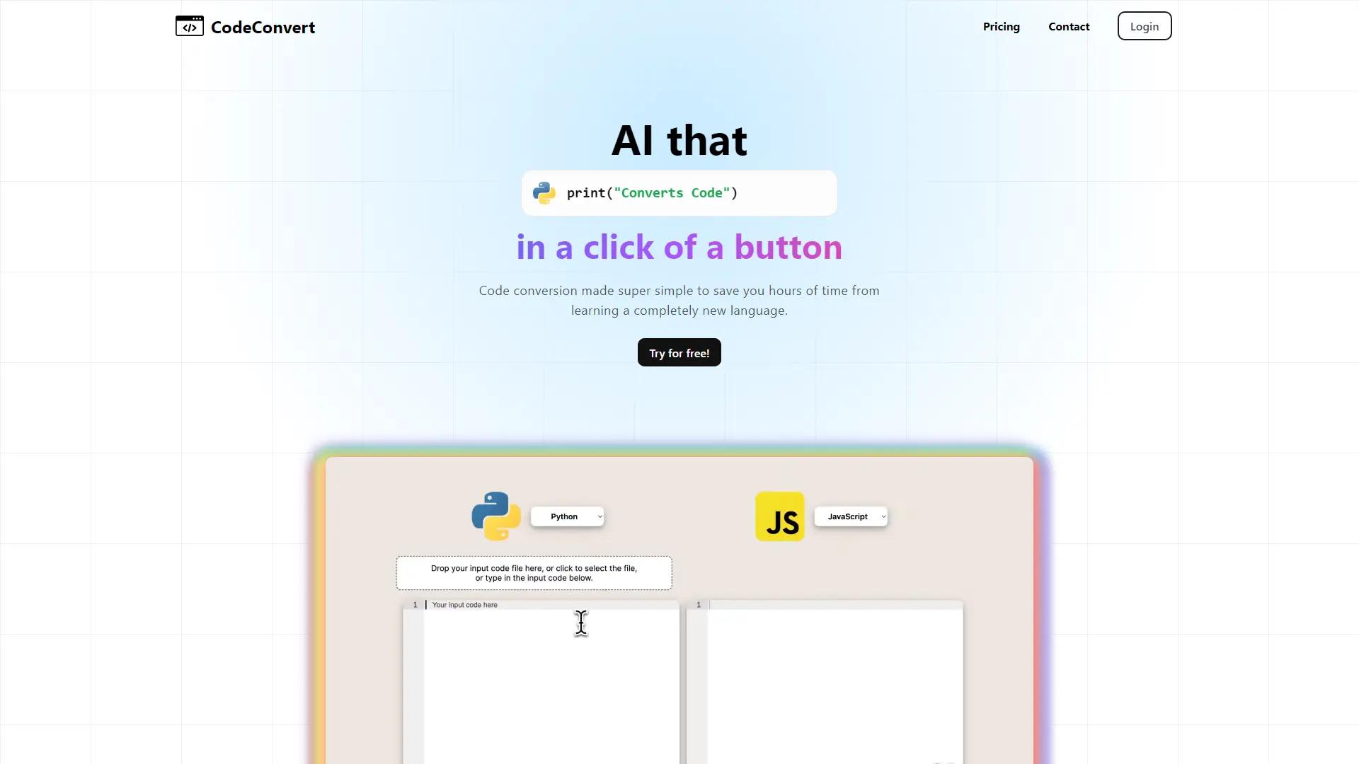 CodeConvert AI screenshot