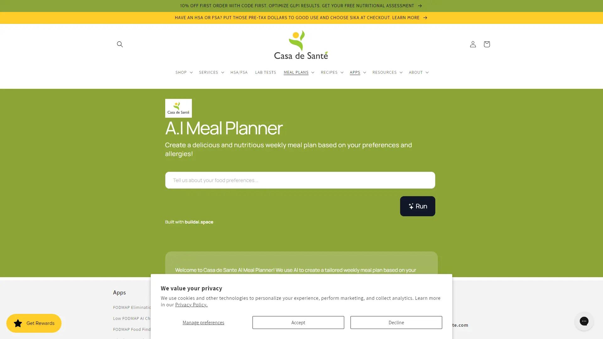 A.I Meal Planner screenshot