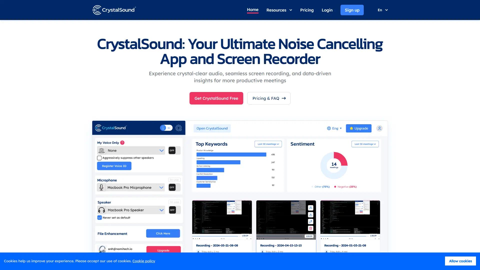 CrystalSound screenshot
