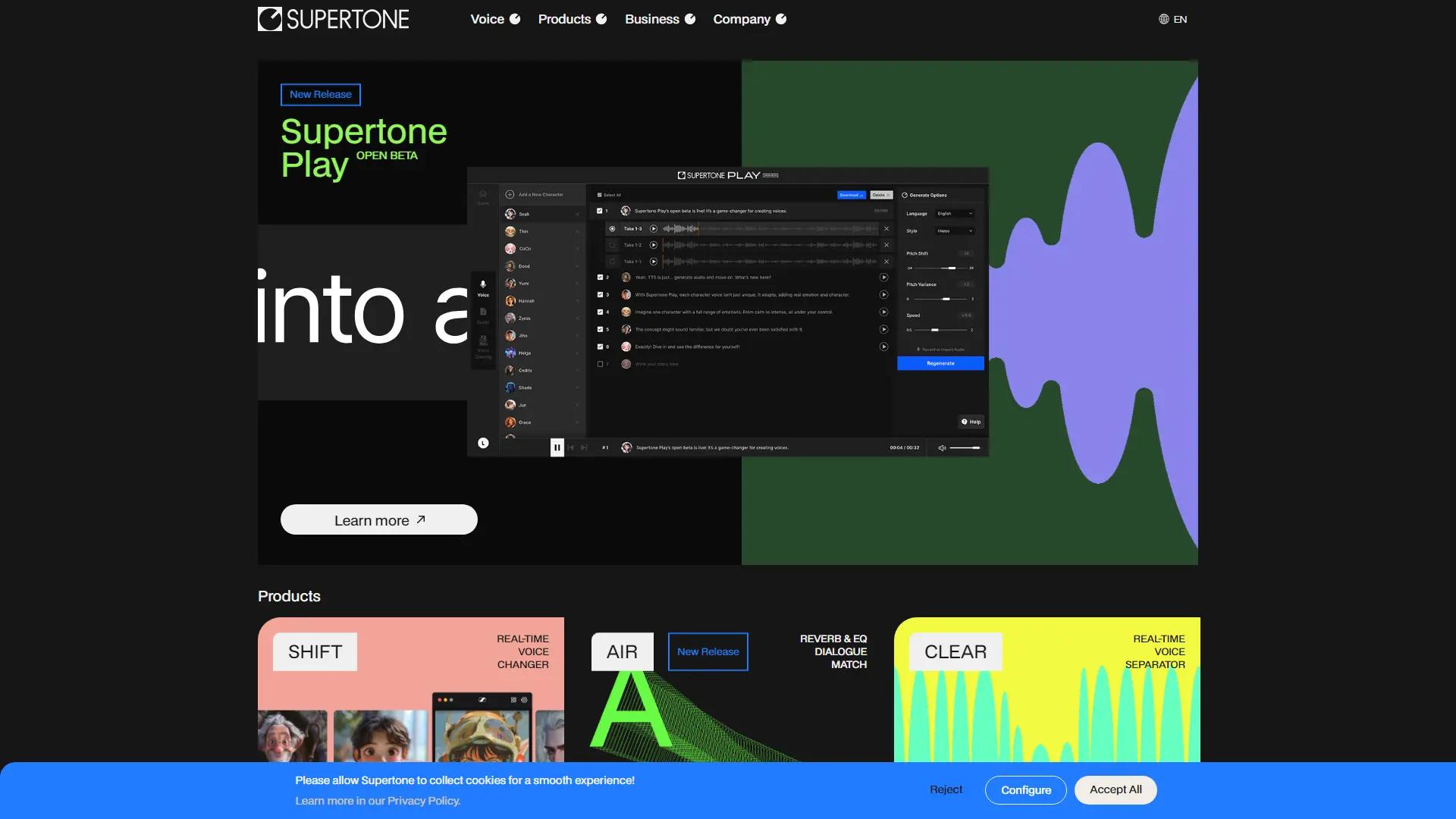 Supertone screenshot