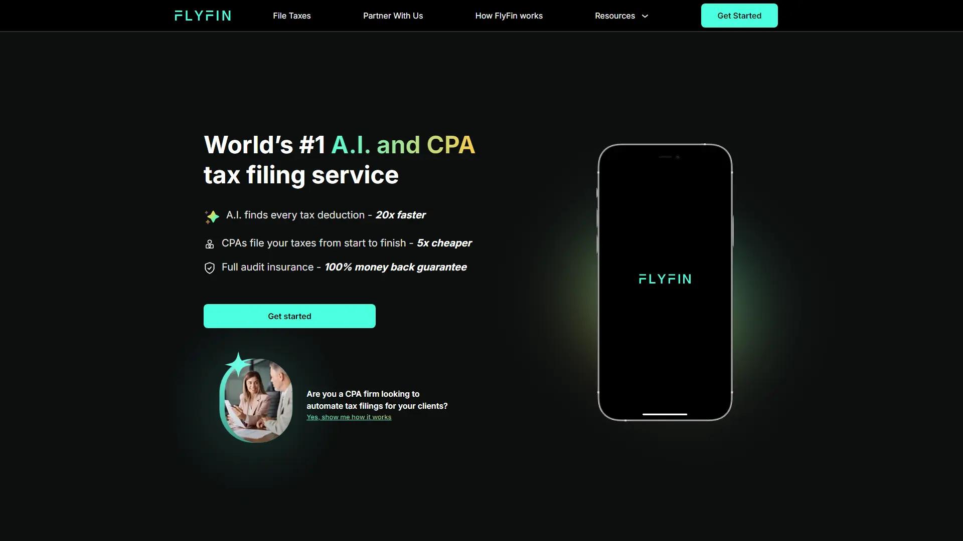 Flyfin Tax screenshot