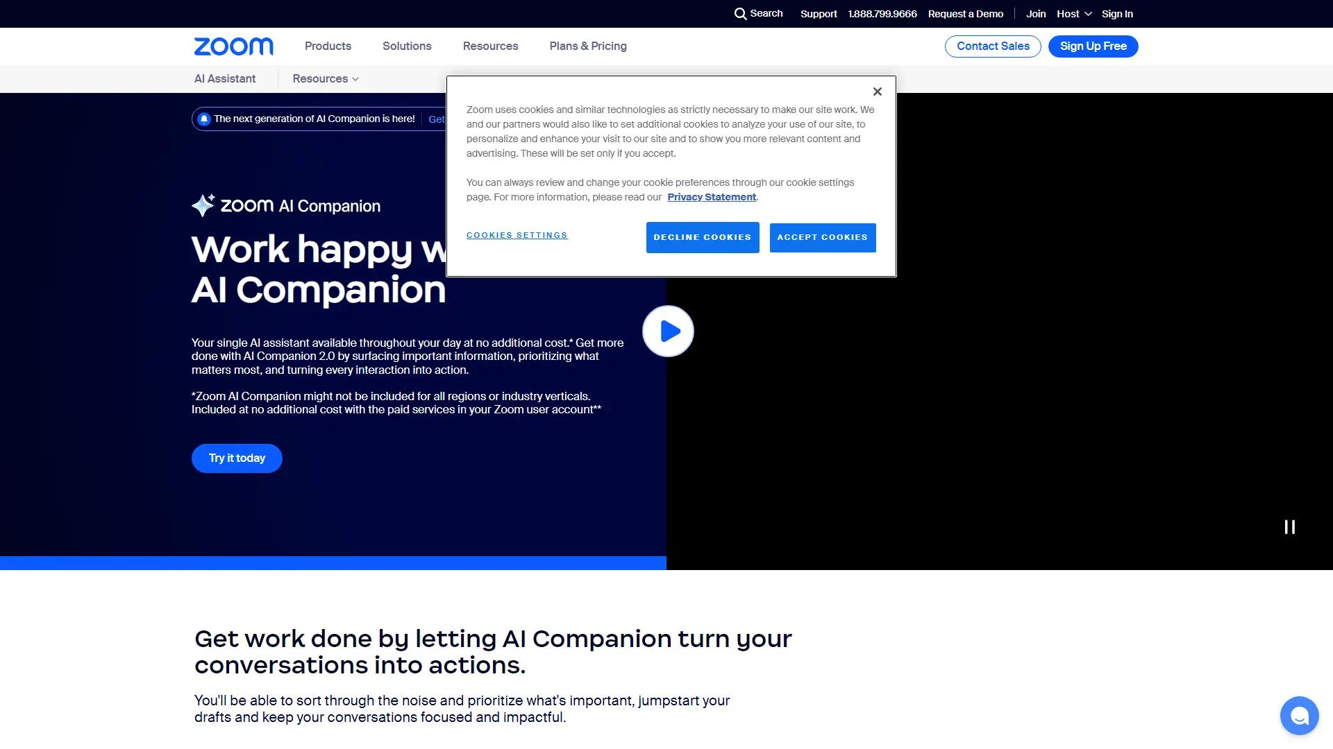 Zoom AI Companion screenshot