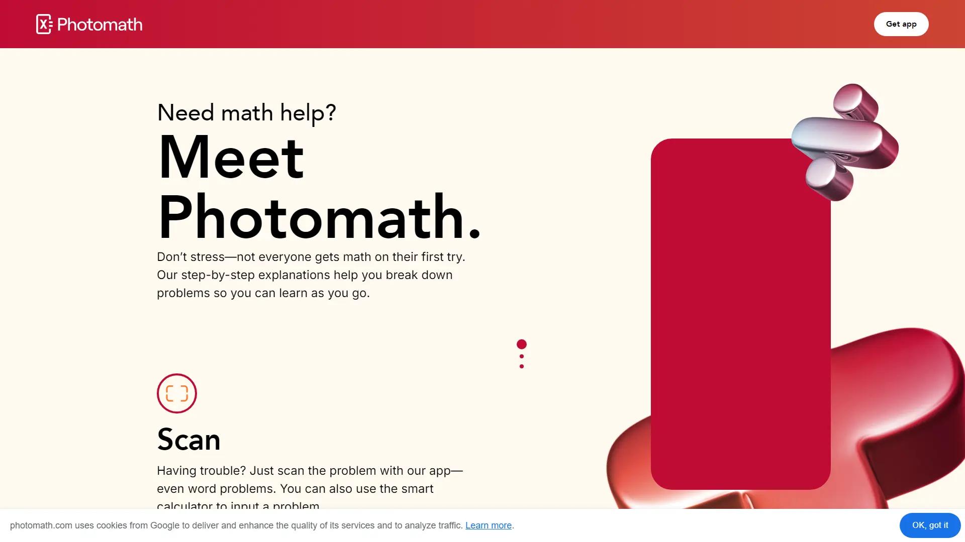 Photomath screenshot