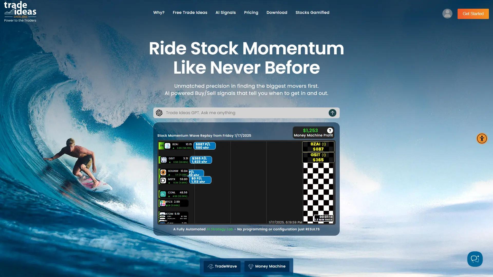 Trade Ideas screenshot