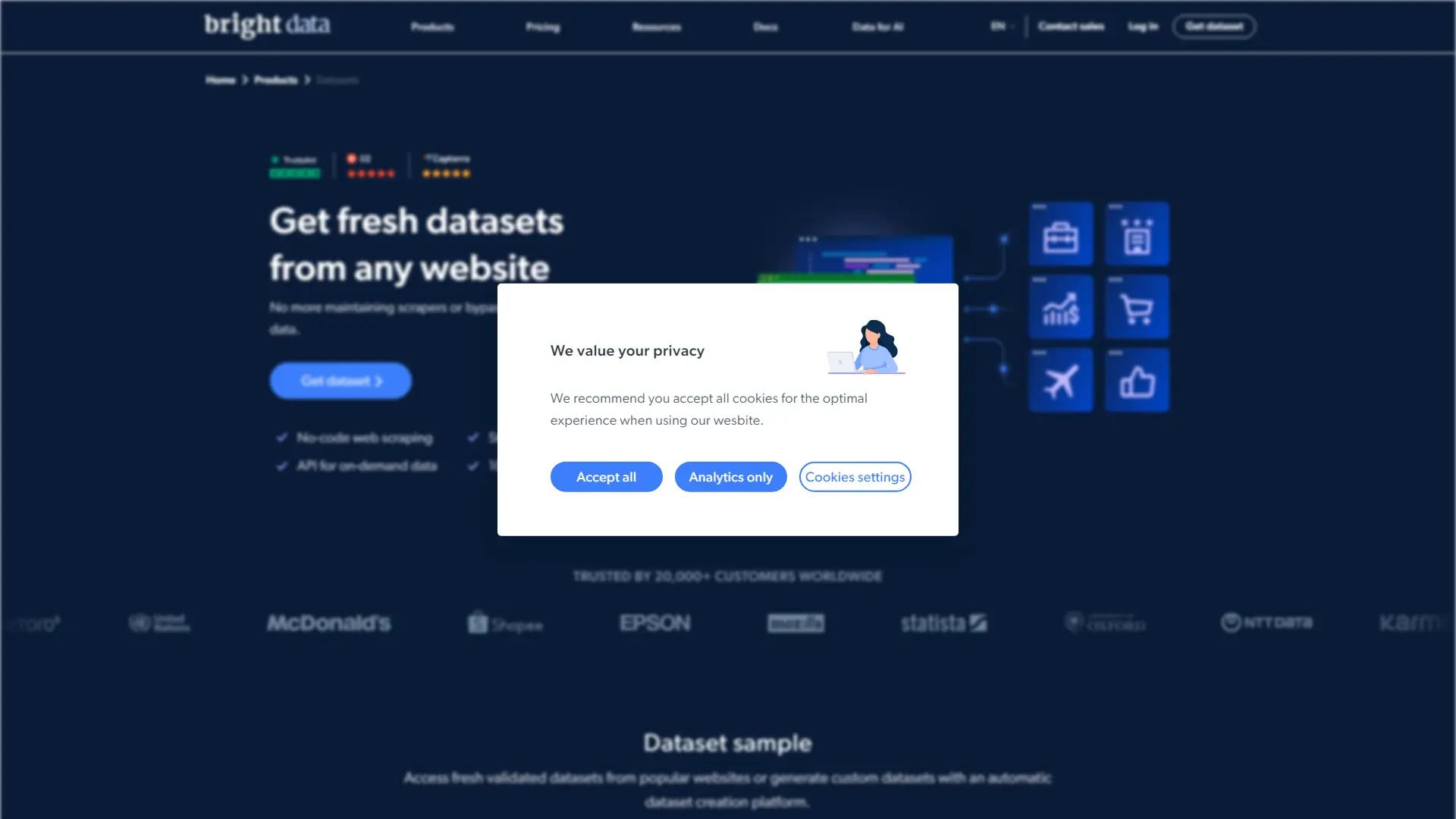 Dataset Marketplace screenshot