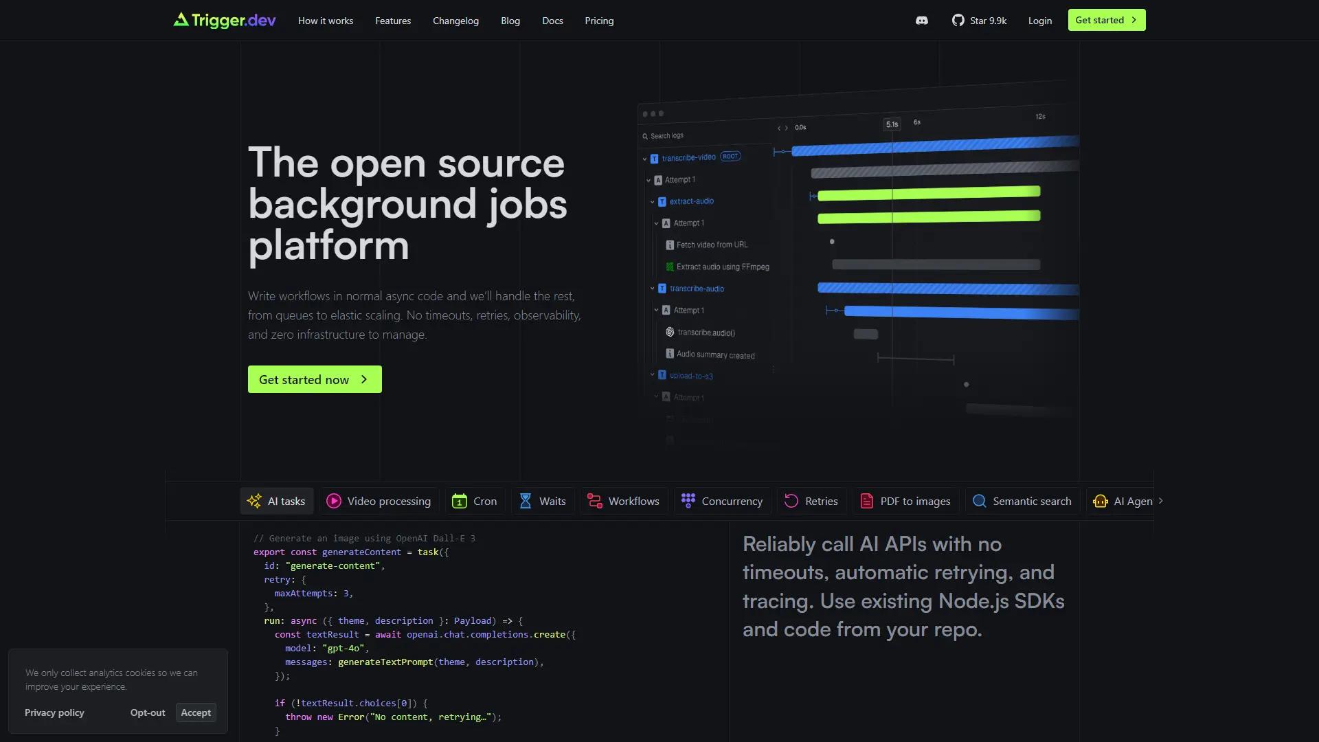 Trigger.dev screenshot