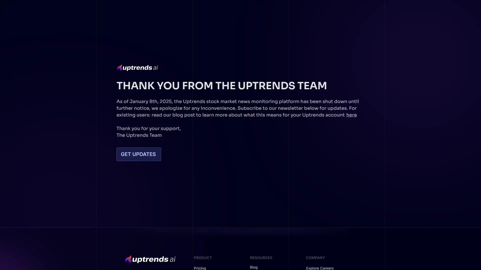 Uptrends.ai screenshot
