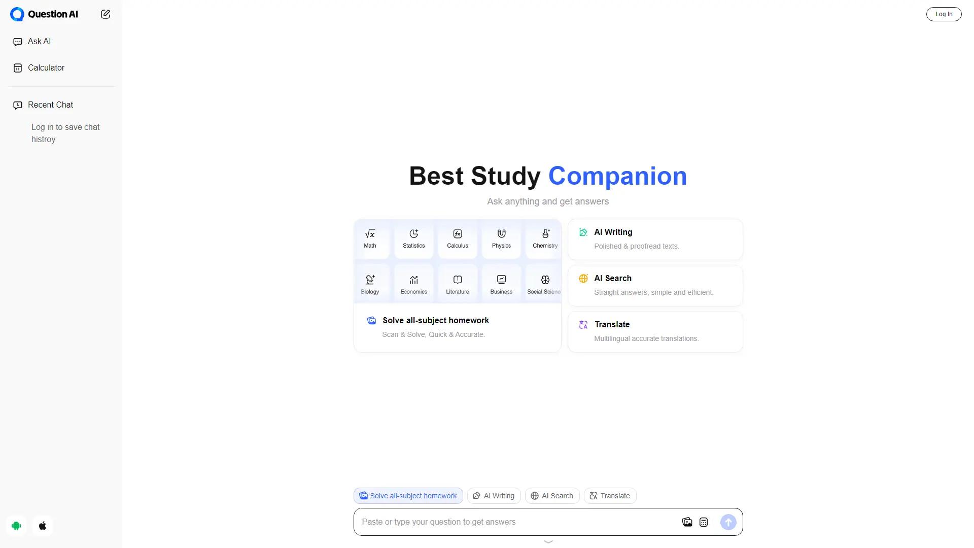 QuestionAI screenshot