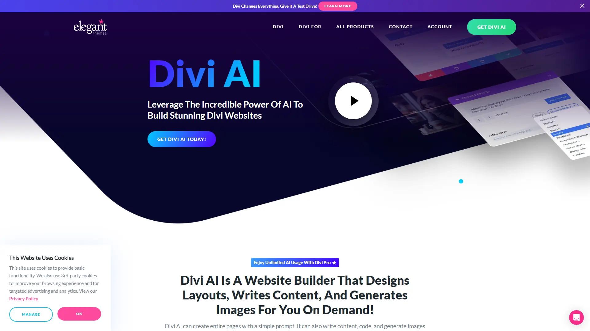 Divi AI screenshot