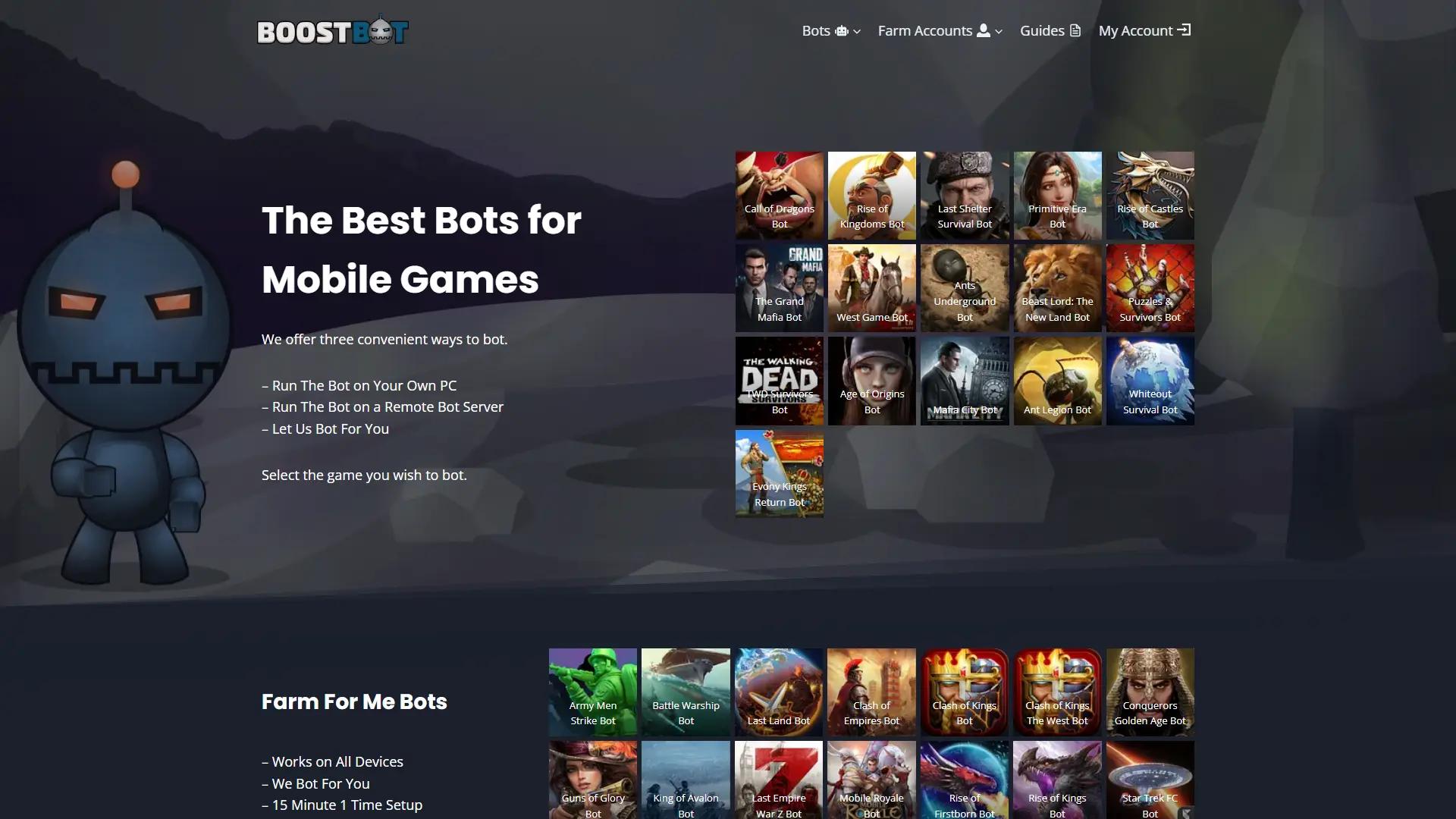 BoostBot Mobile Game Bots screenshot