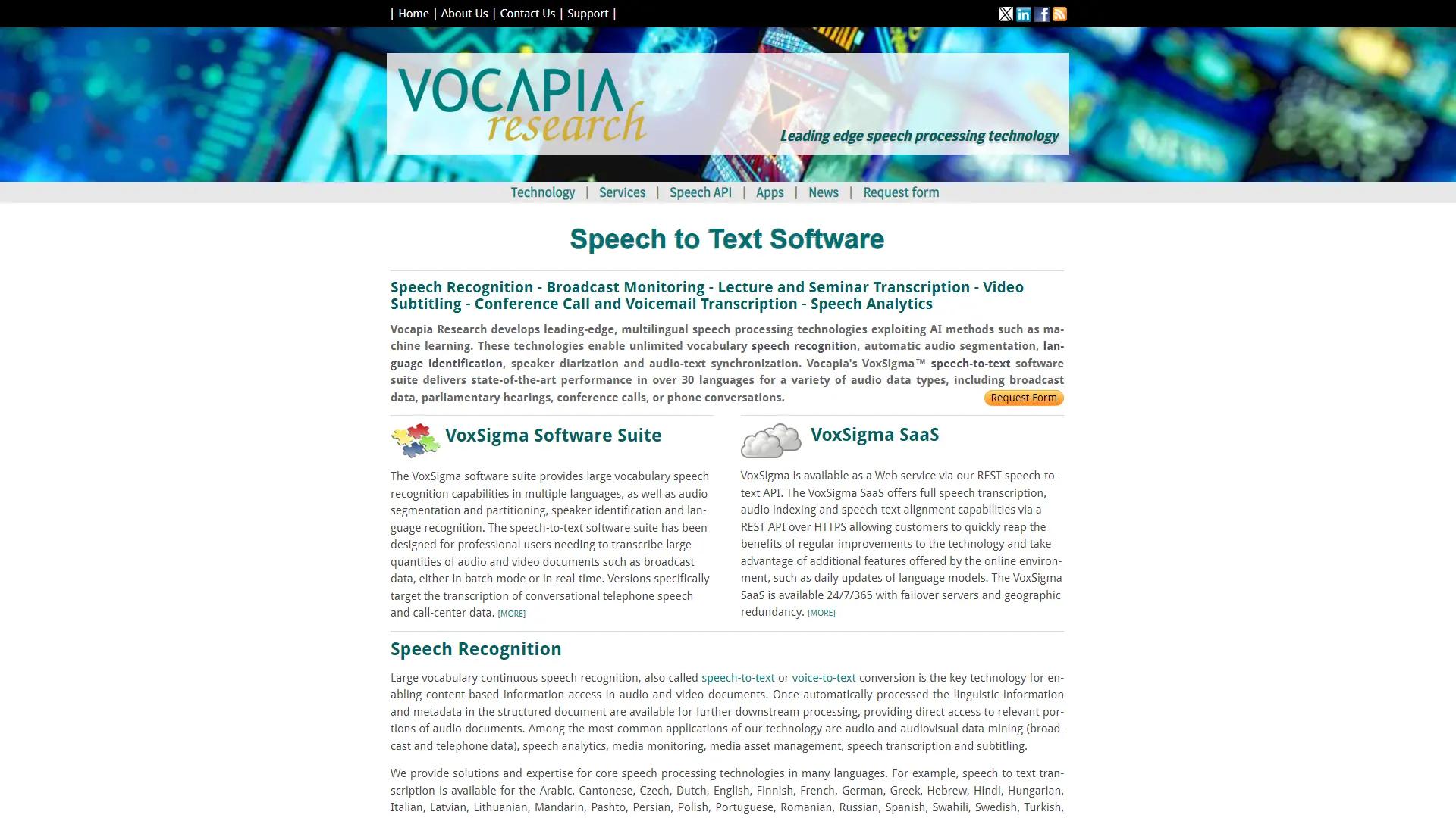 Vocapia screenshot