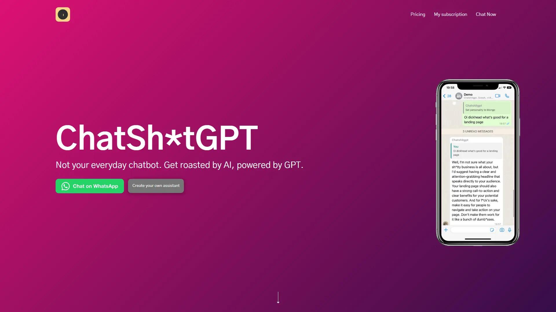 Chatshitgpt screenshot