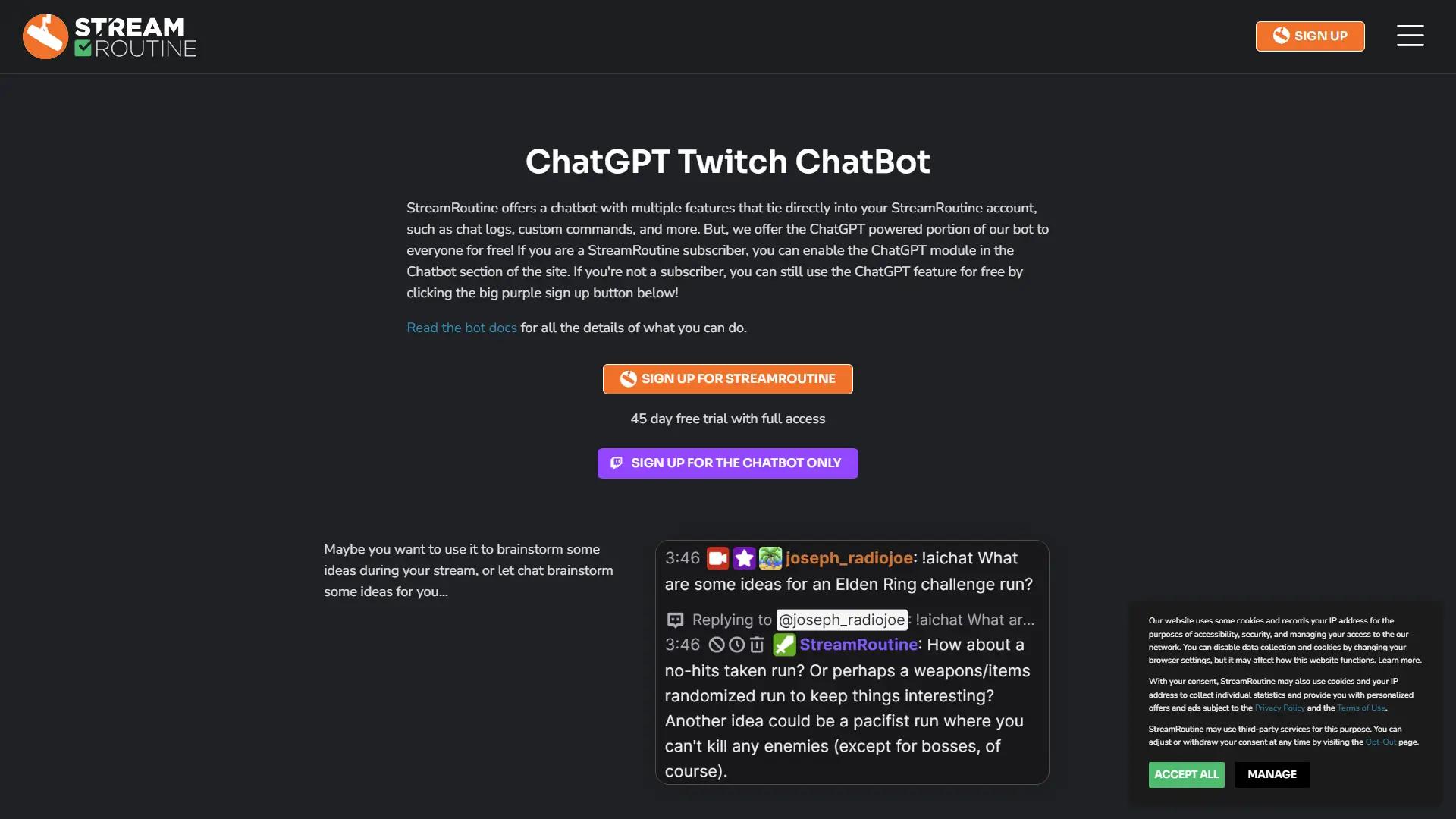 Stream Routine screenshot