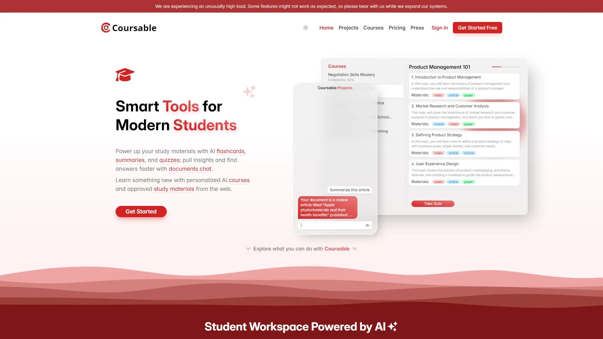 Coursable.Io screenshot