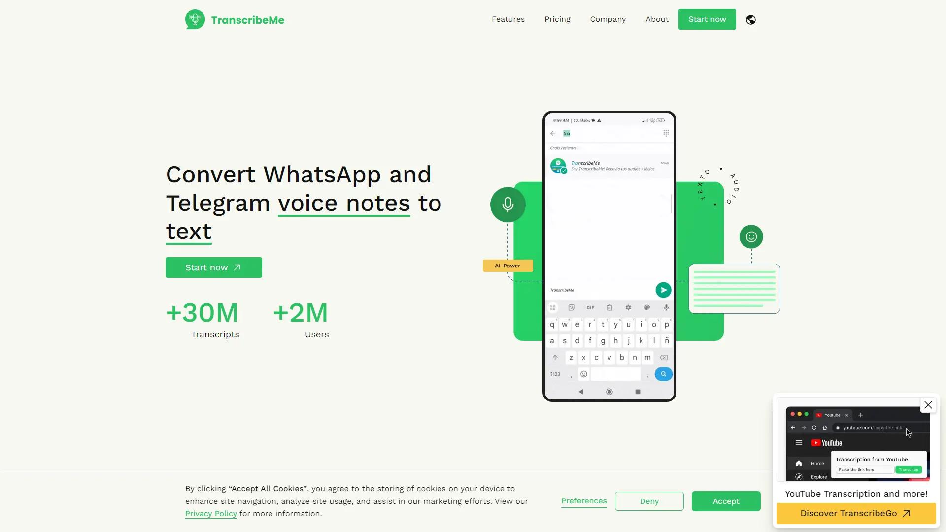 TranscribeMe screenshot