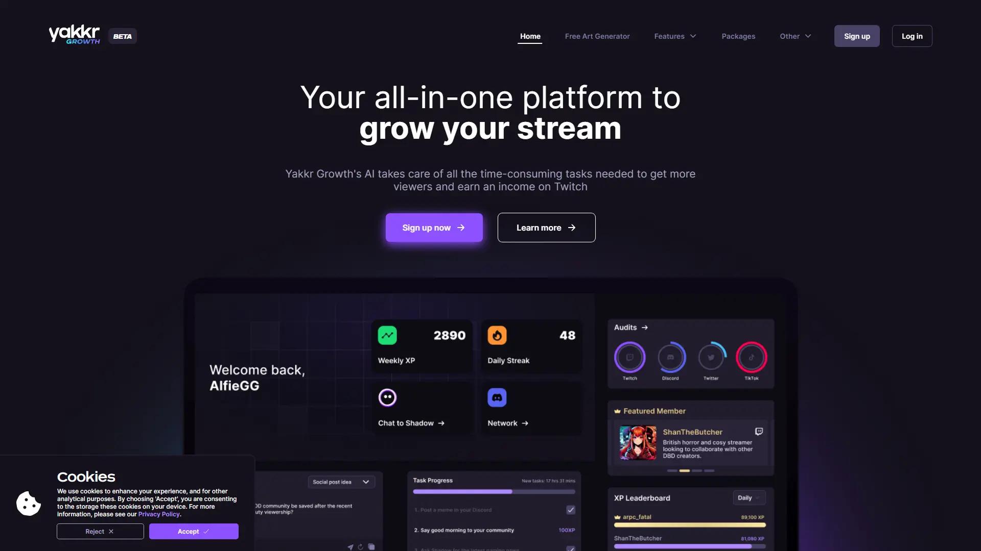 Yakkr Growth screenshot