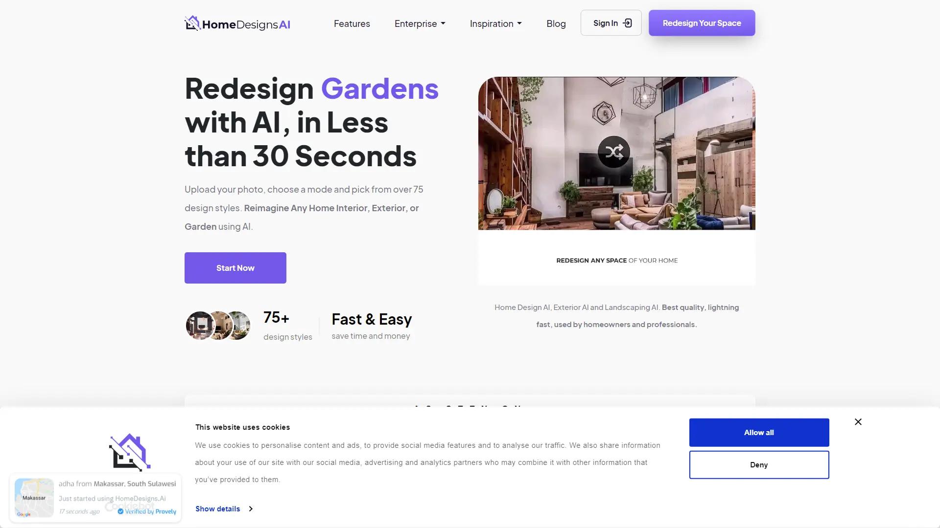 HomeDesignsAI screenshot