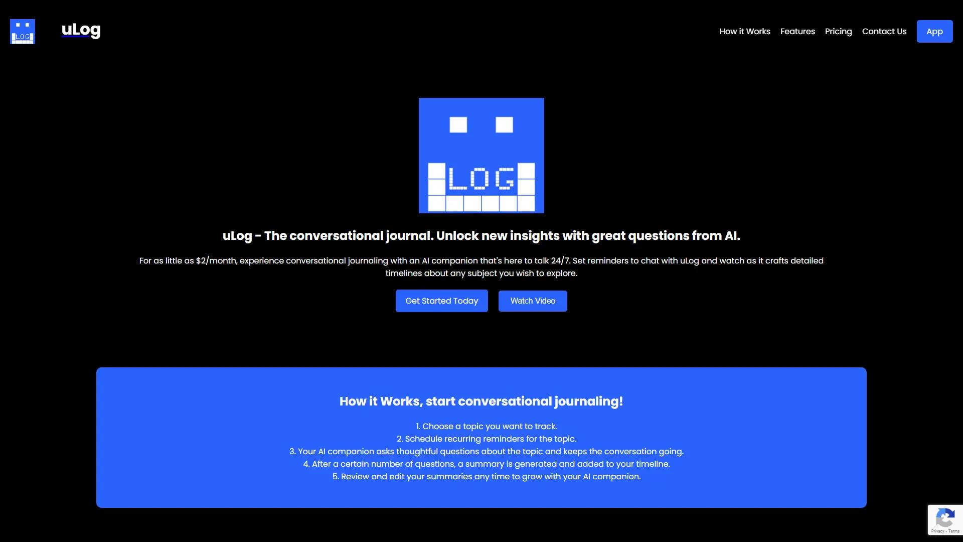 Ulog screenshot