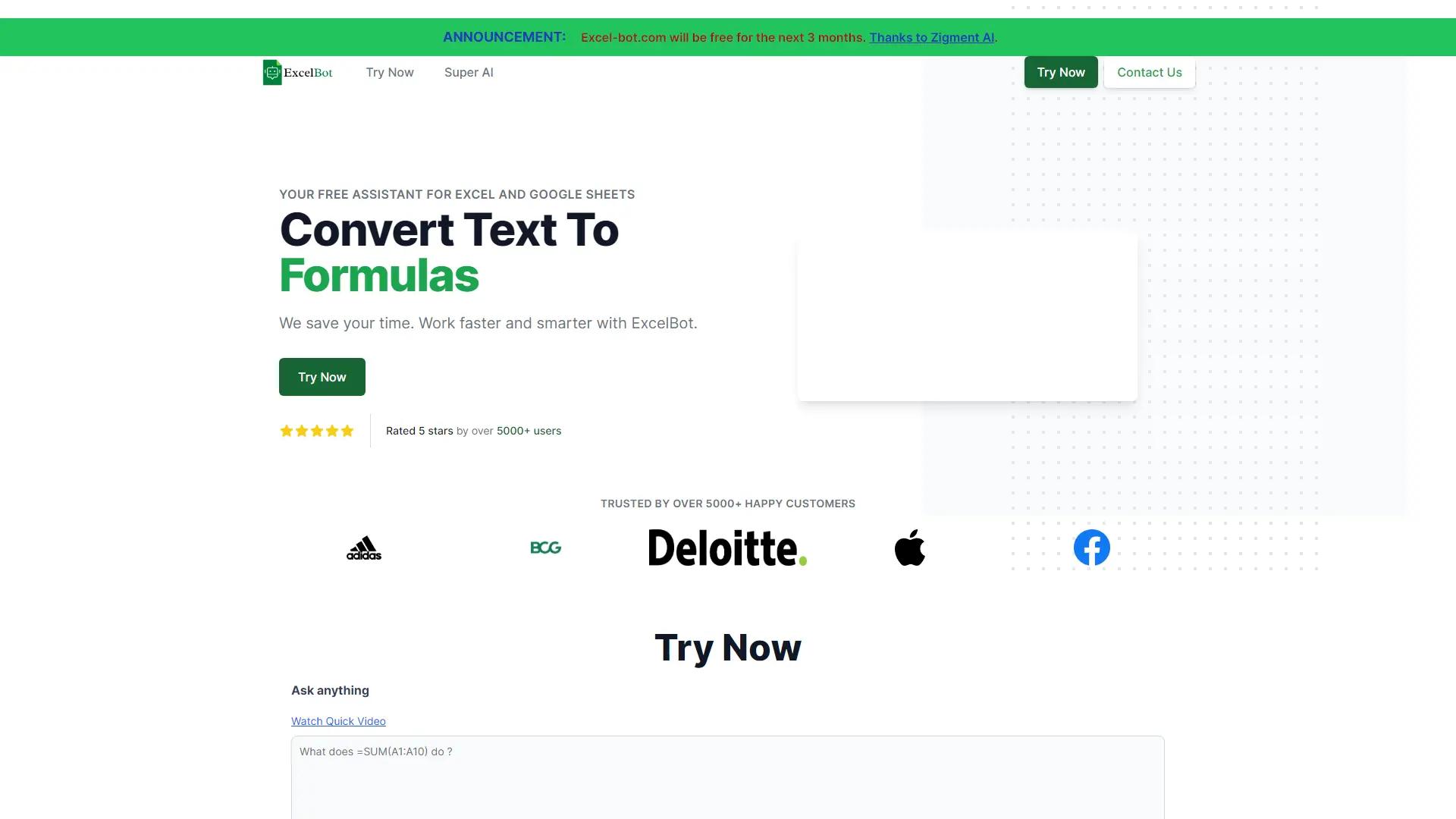 Excel-Bot screenshot