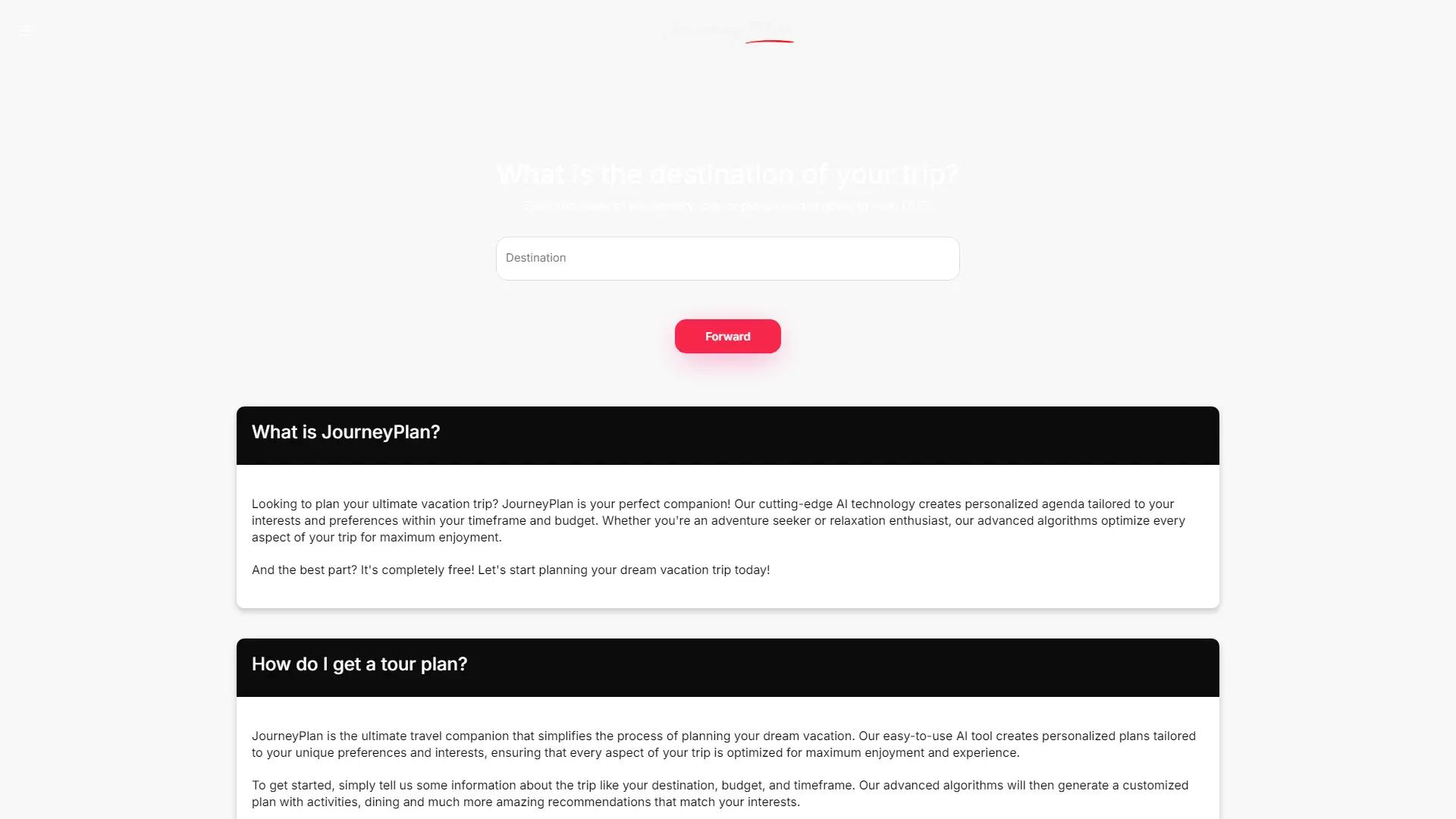 JourneyPlan screenshot