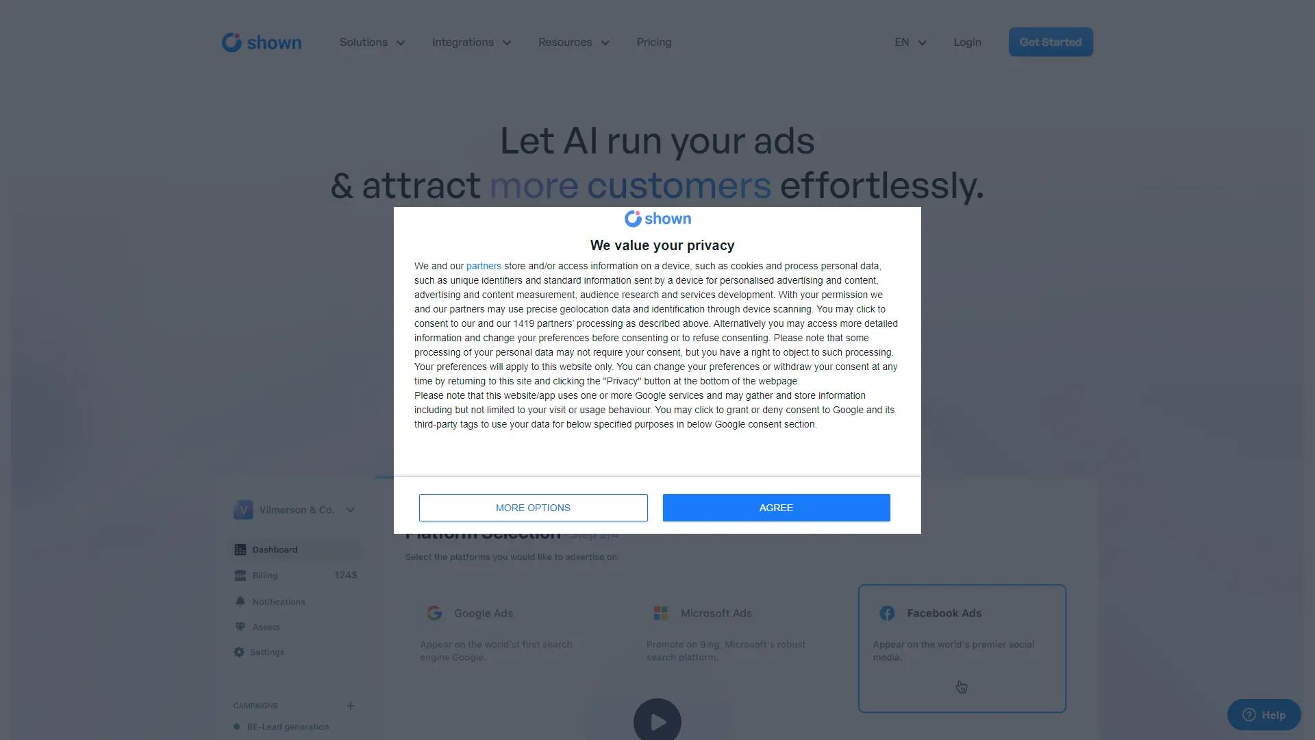 Shown screenshot