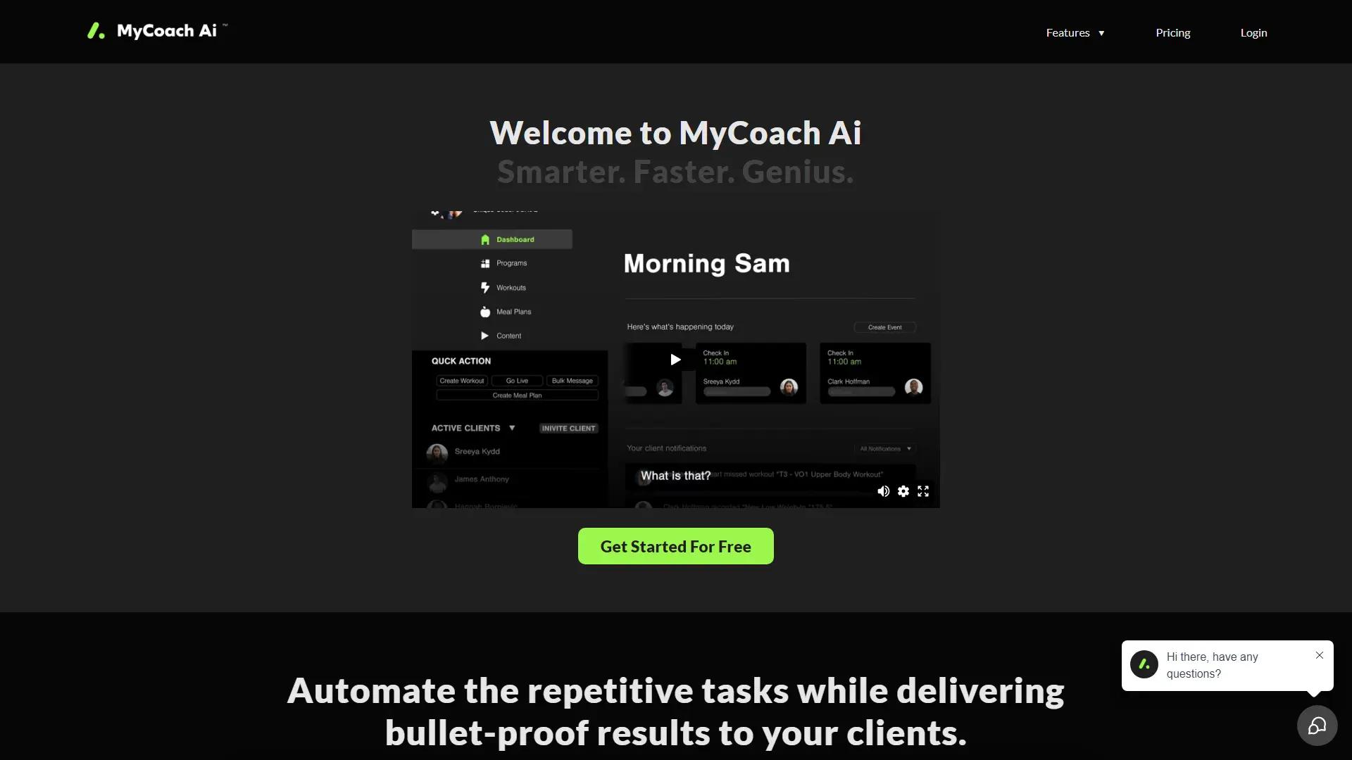 Mycoachai screenshot
