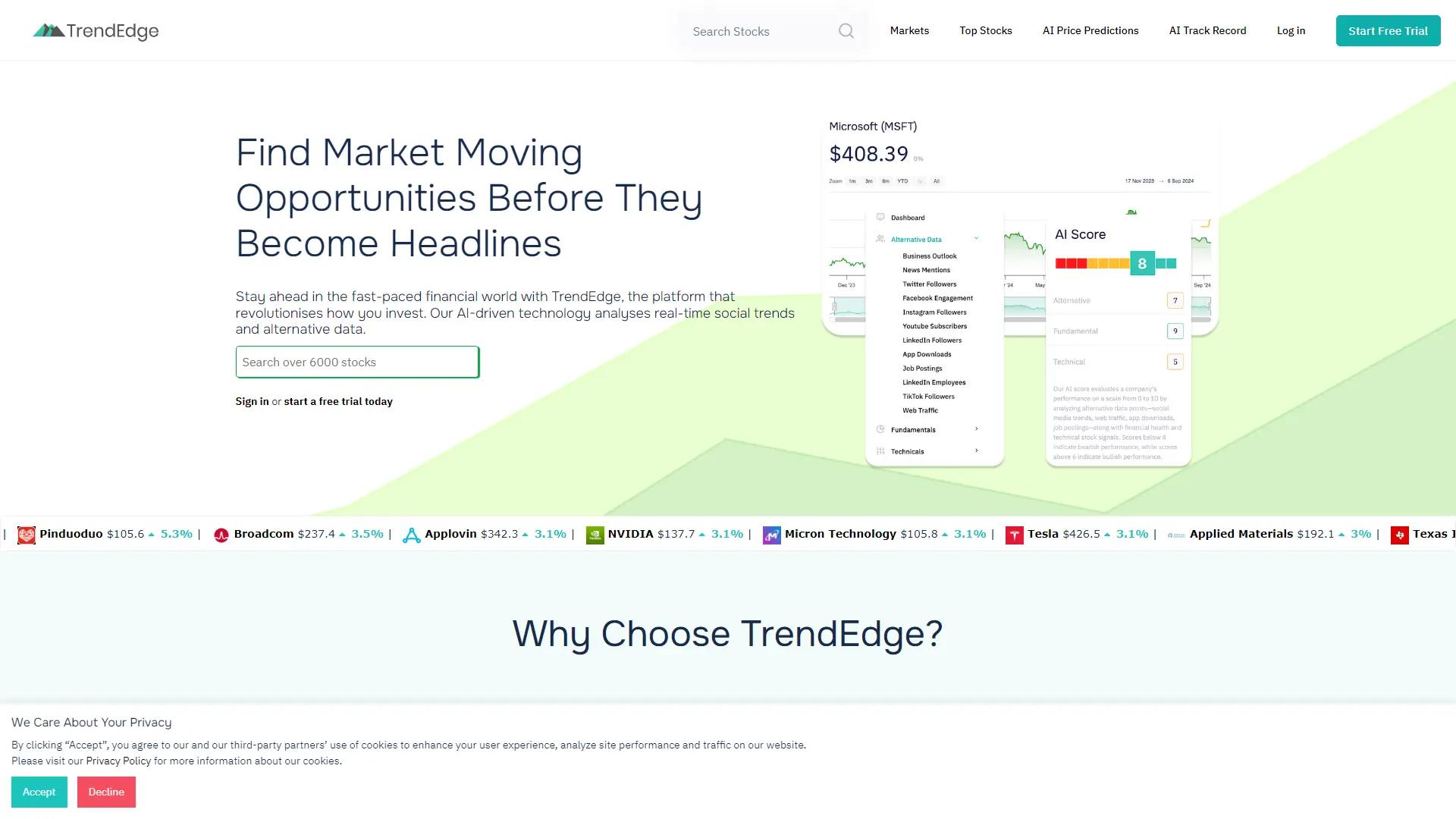 TrendEdge screenshot
