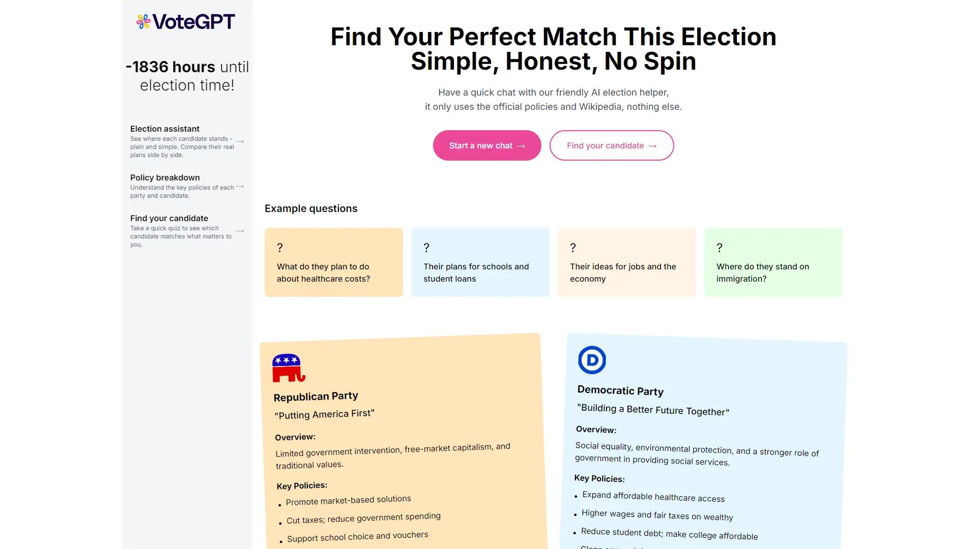 VoteGPT screenshot