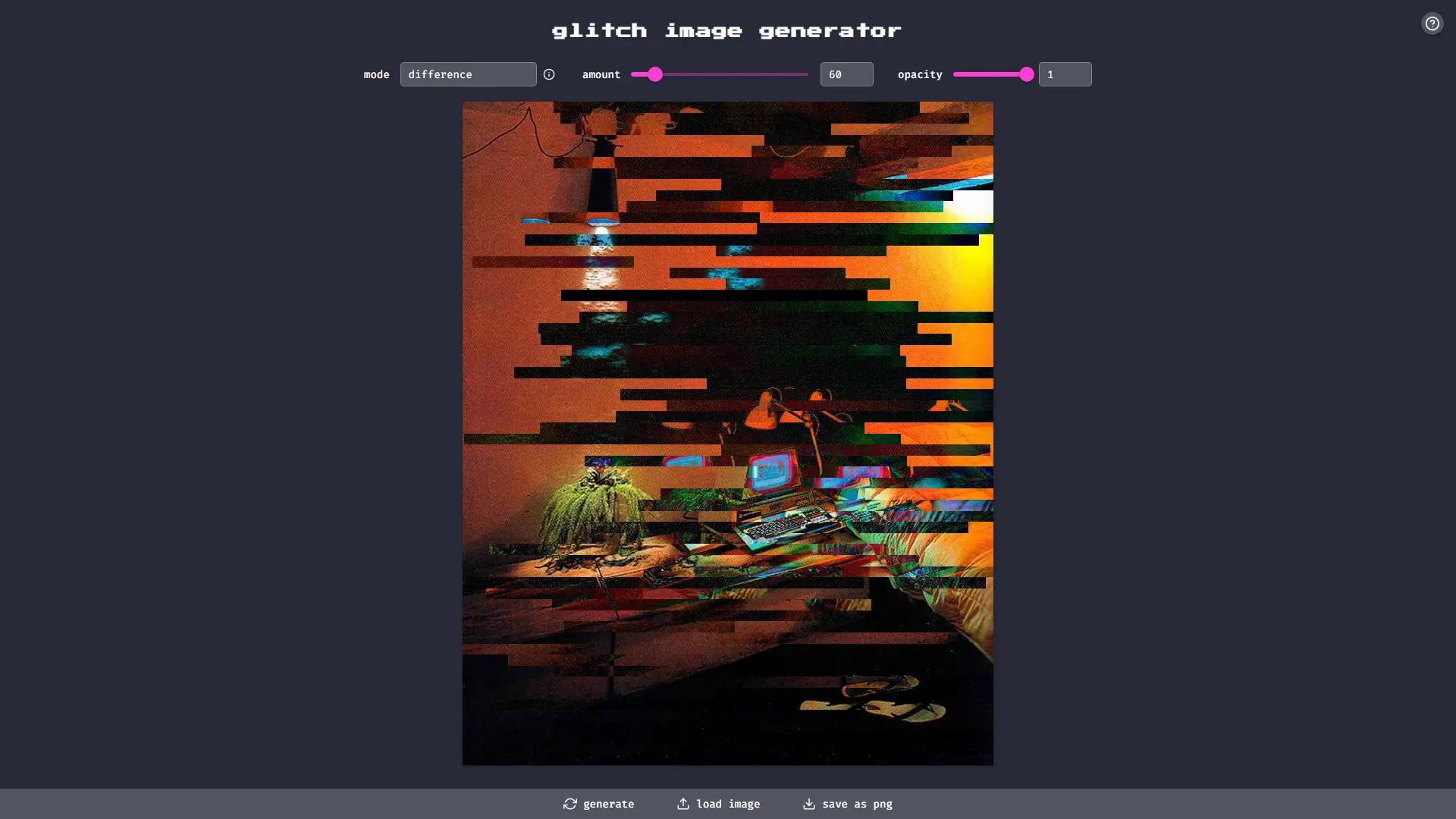 Glitch Image Generator screenshot