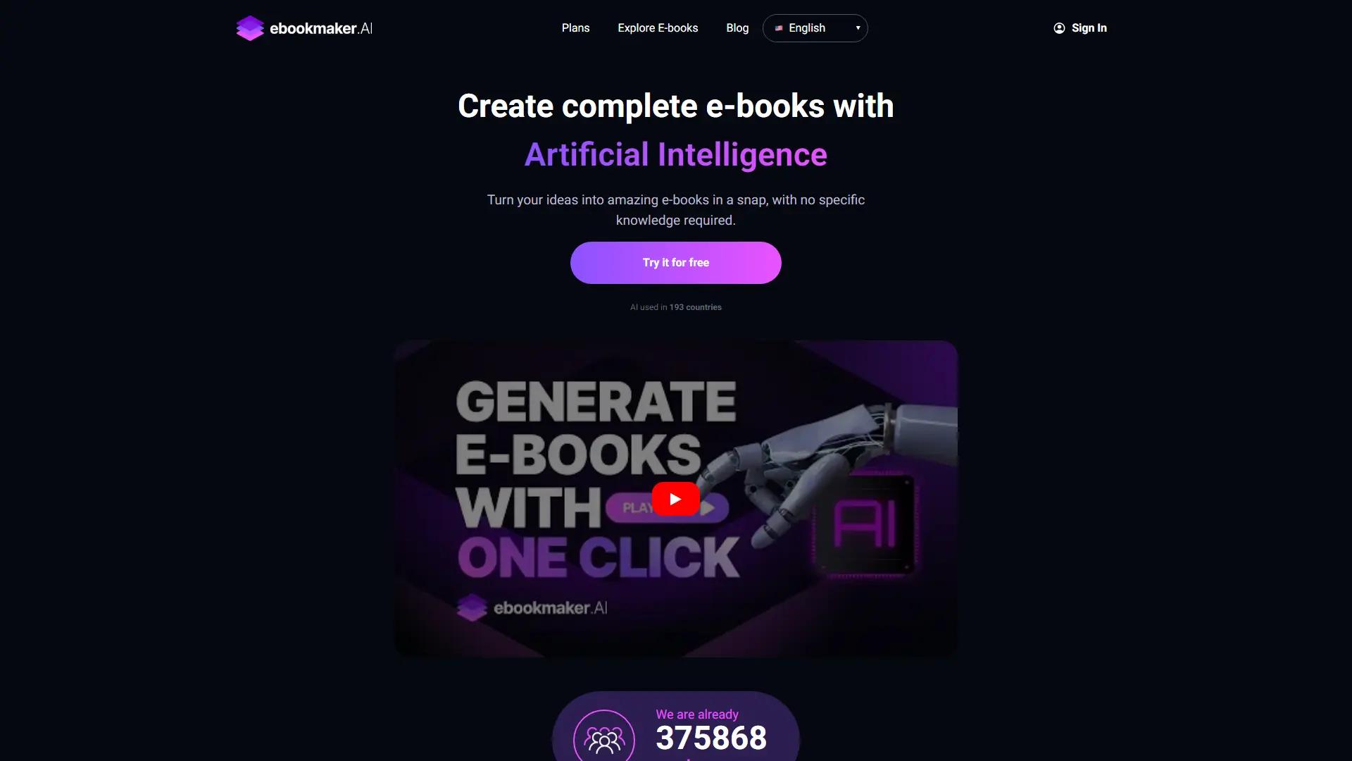 Ebookmaker.Ai screenshot