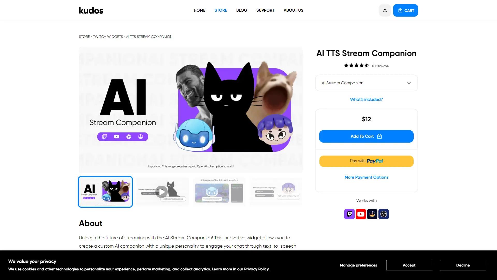 AI Stream Companion screenshot