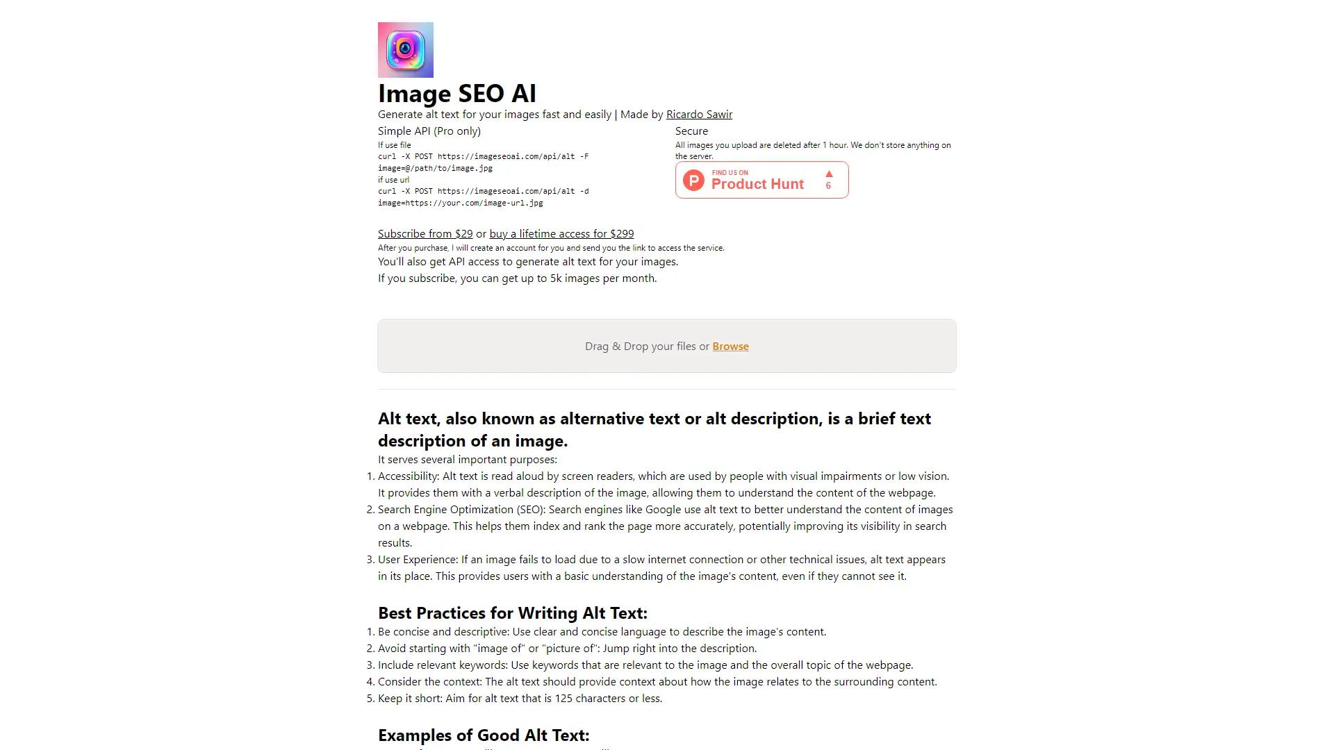 ImageSEOAI screenshot