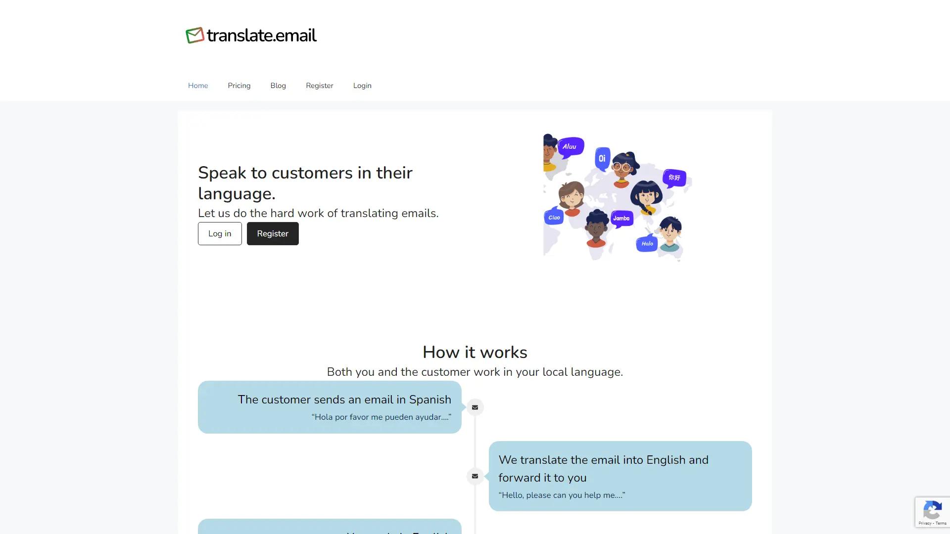 Translate Email screenshot
