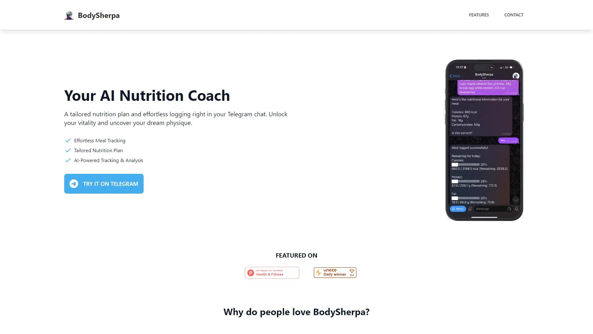BodySherpa screenshot