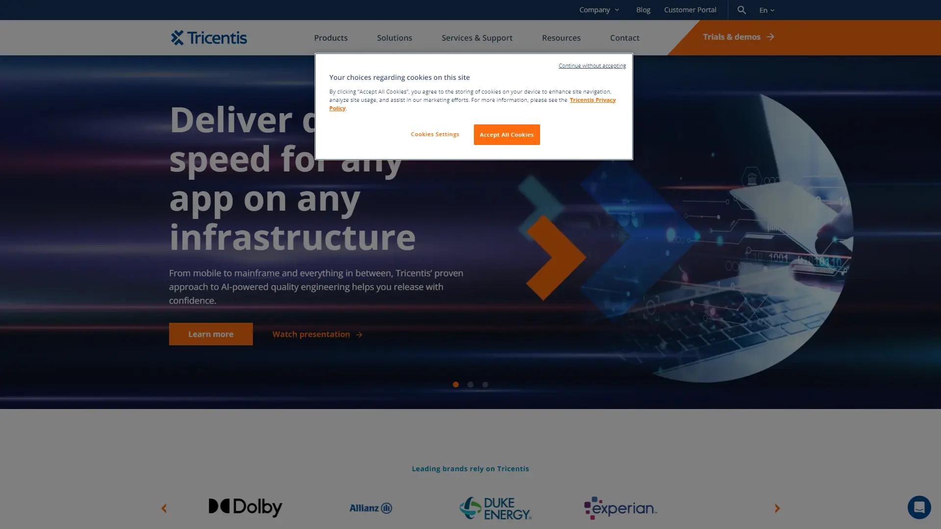 Tricentis screenshot