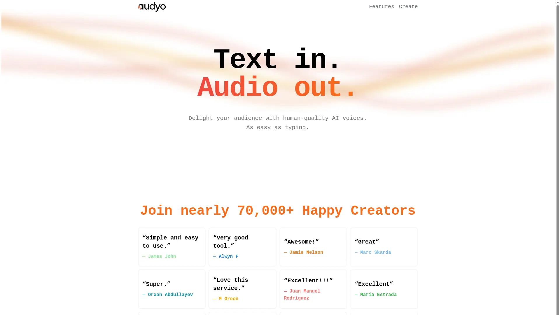 Audyo screenshot