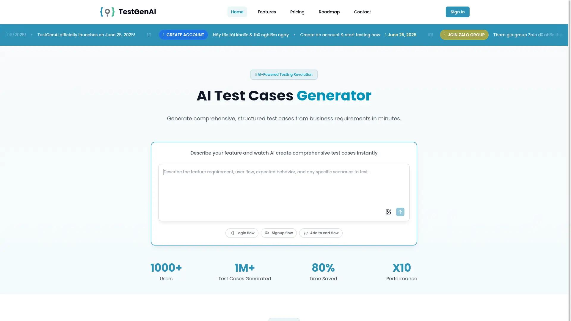 TestGenAI screenshot