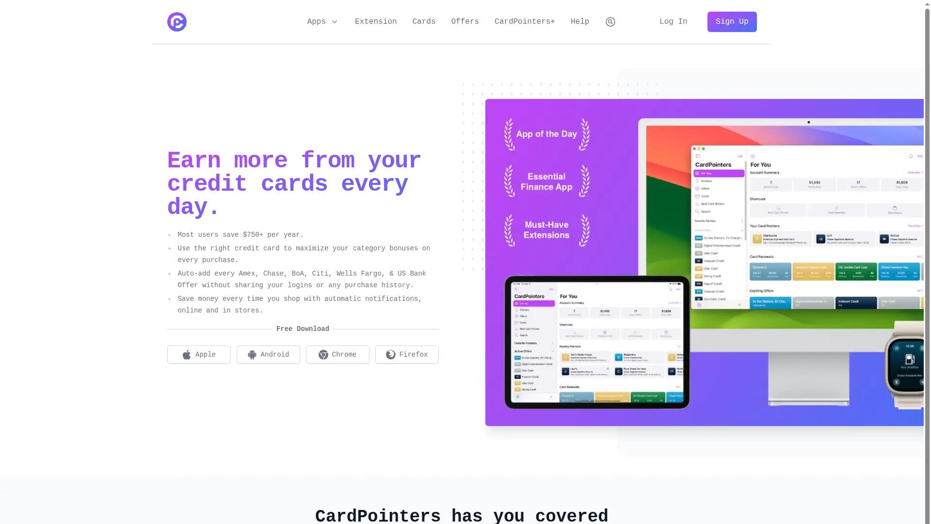 CardPointers screenshot