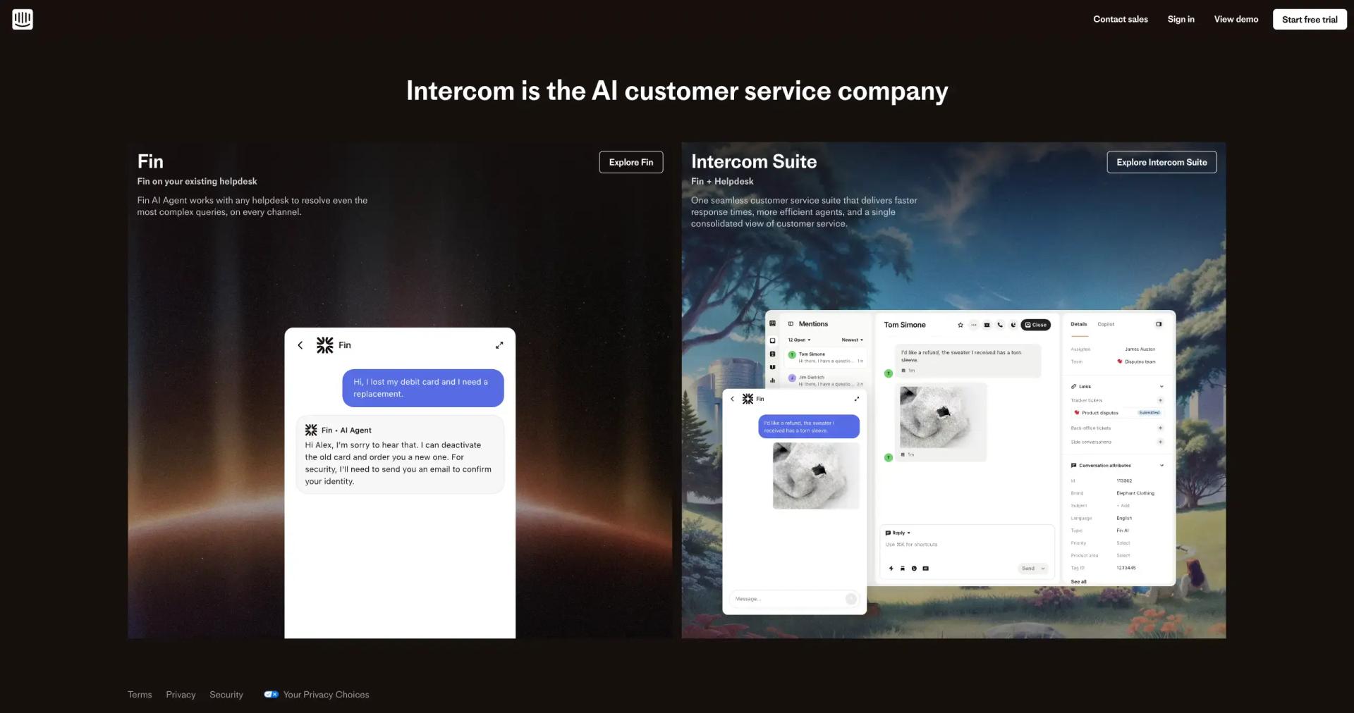Intercom screenshot