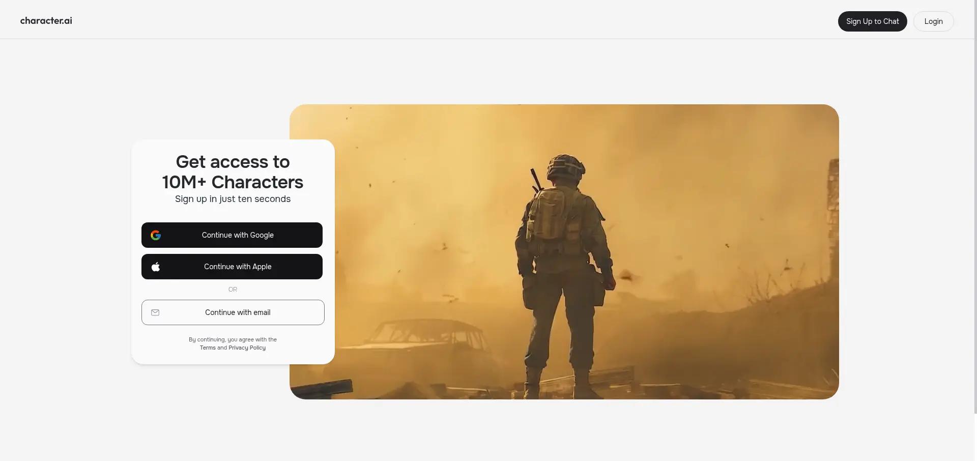 Character AI screenshot