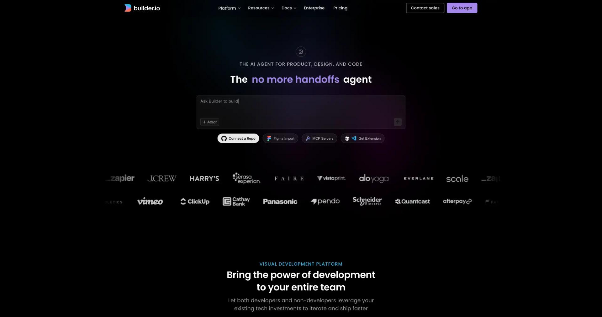 Builder.io screenshot