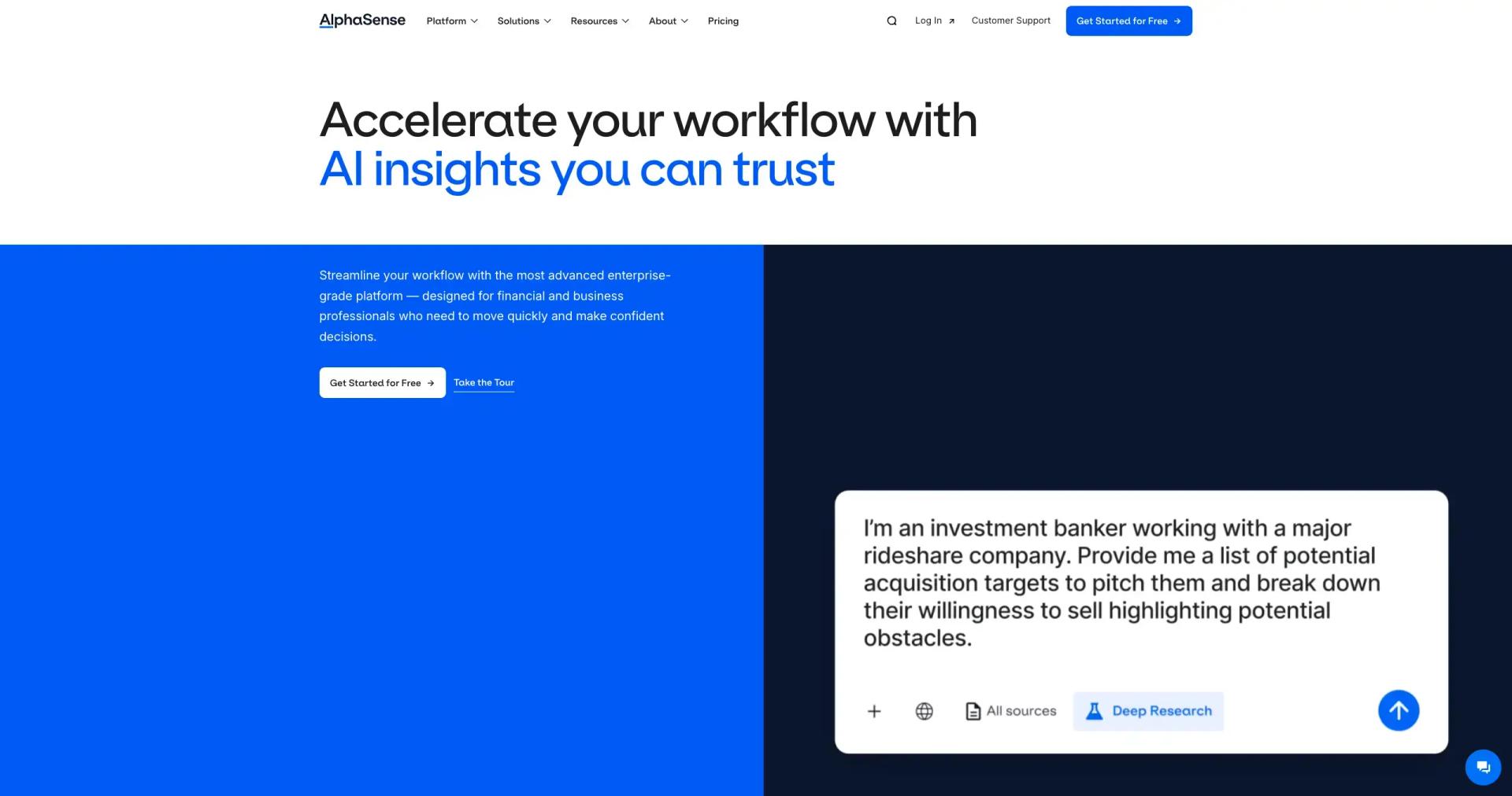 AlphaSense screenshot
