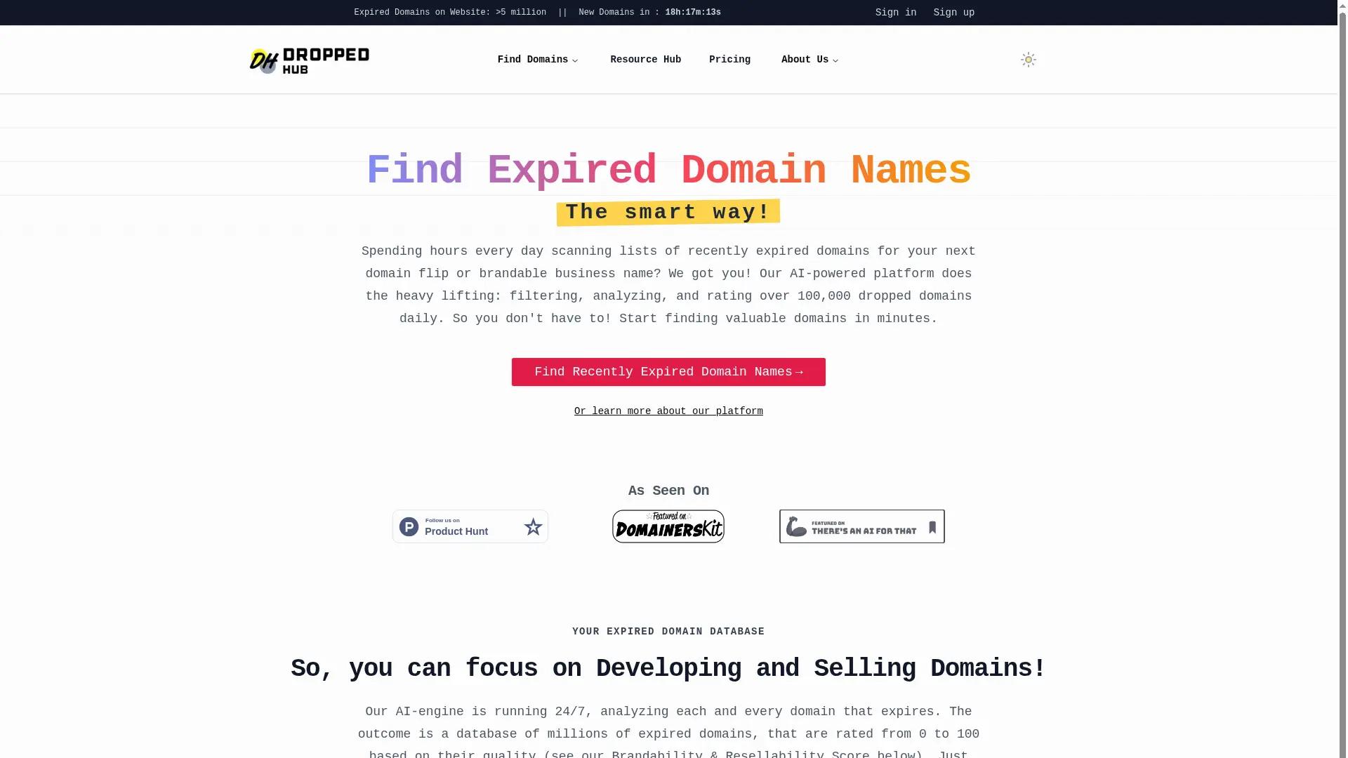 Dropped Hub screenshot